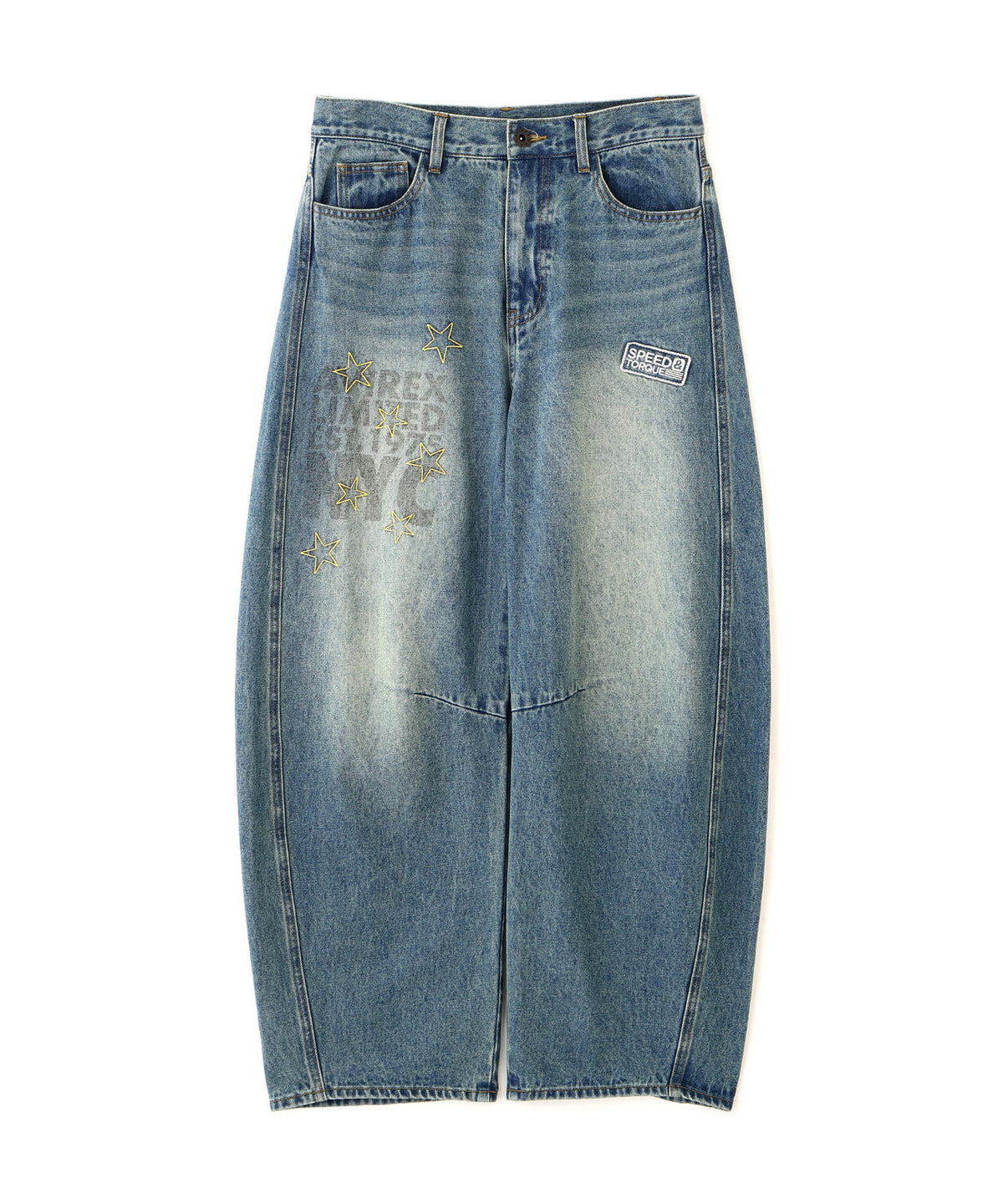WAPPEN BARREL LEG DENIM PANTS