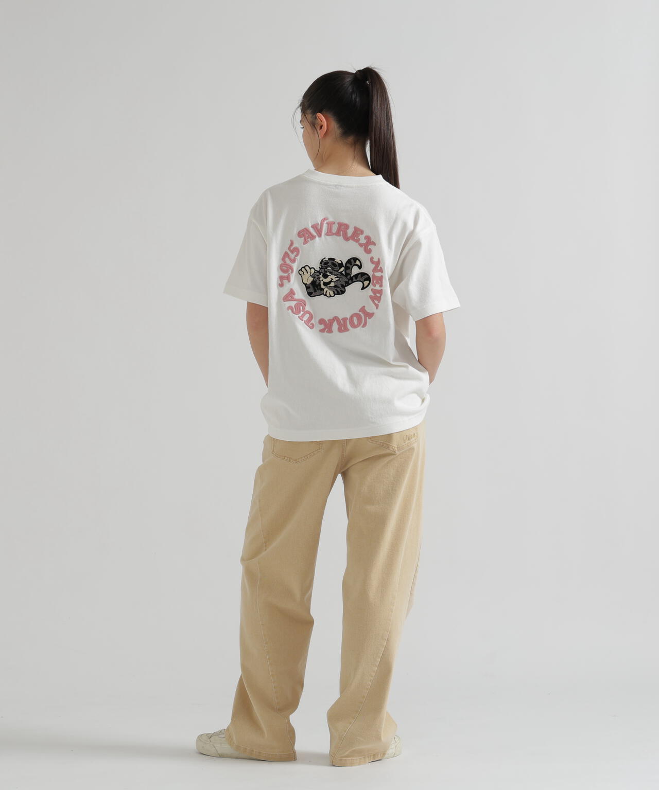 WAIST RIB COLOR BLOCKED DENIM PANTS