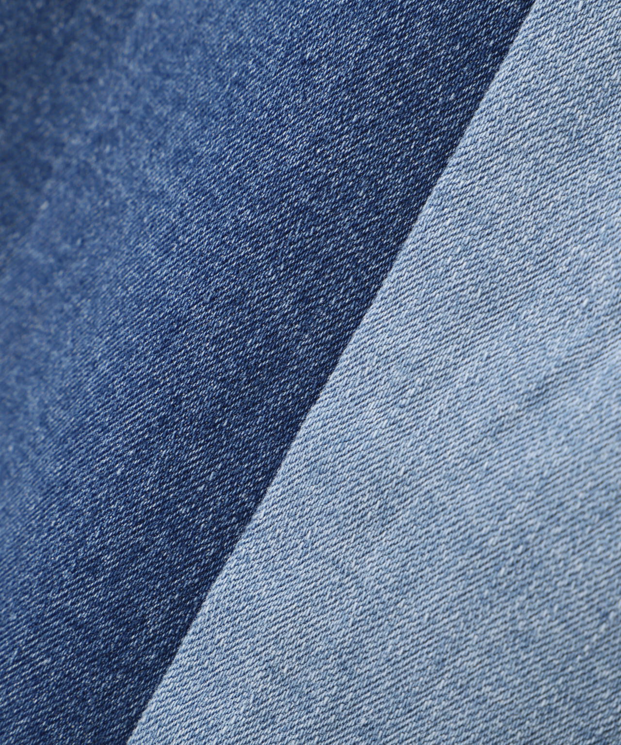 WAIST RIB COLOR BLOCKED DENIM PANTS