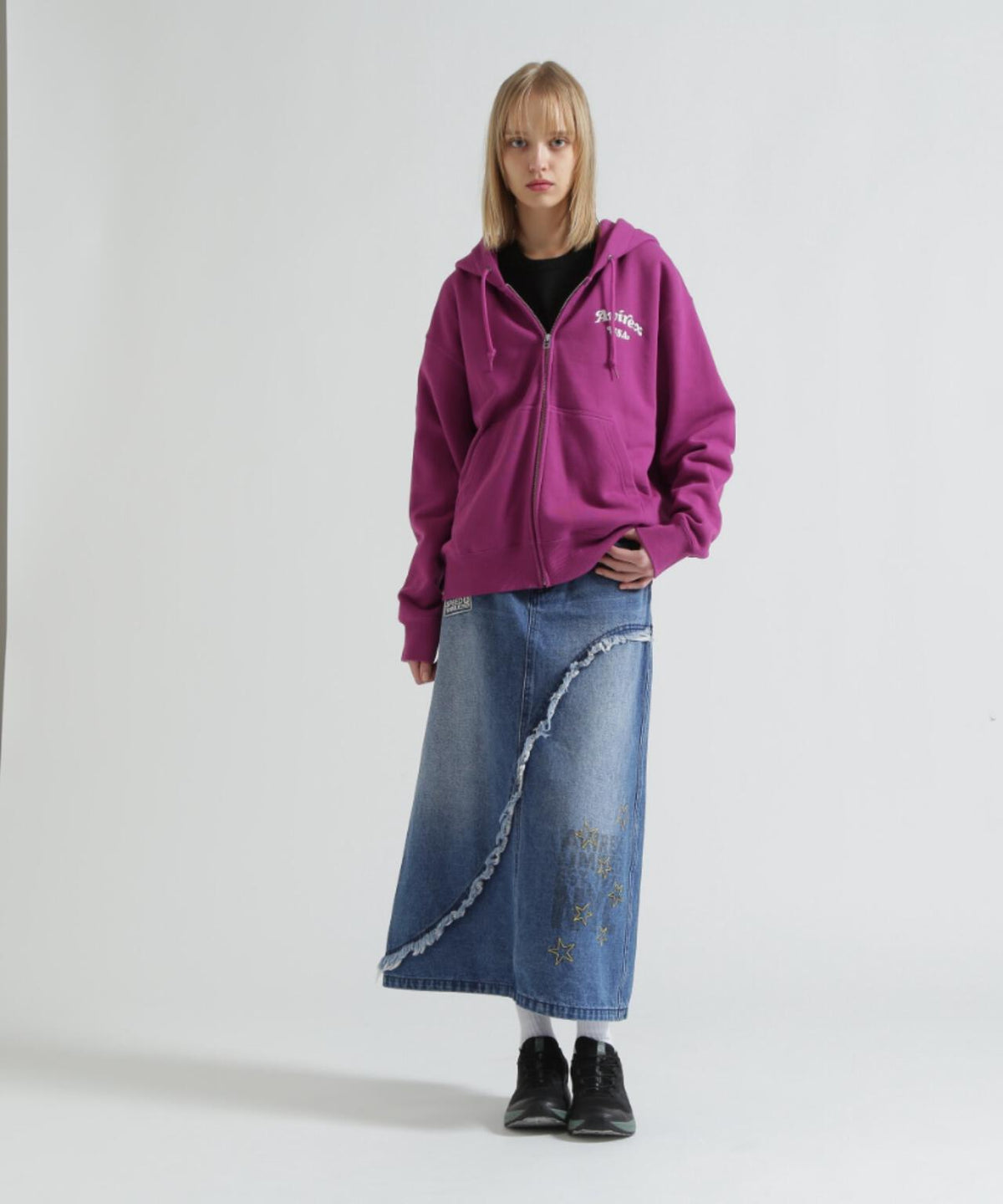 WAPPEN DENIM LONG SKIRT