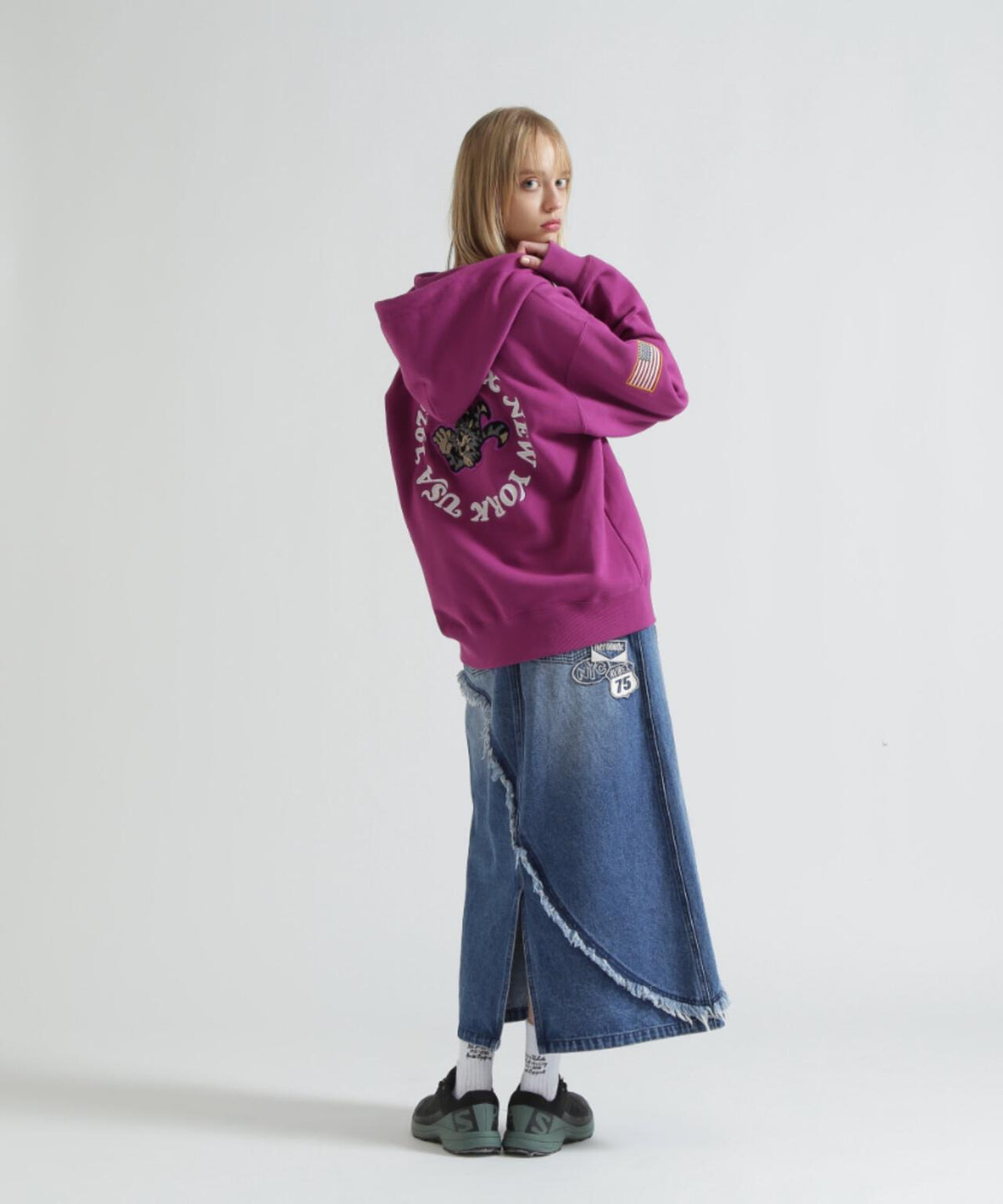 WAPPEN DENIM LONG SKIRT