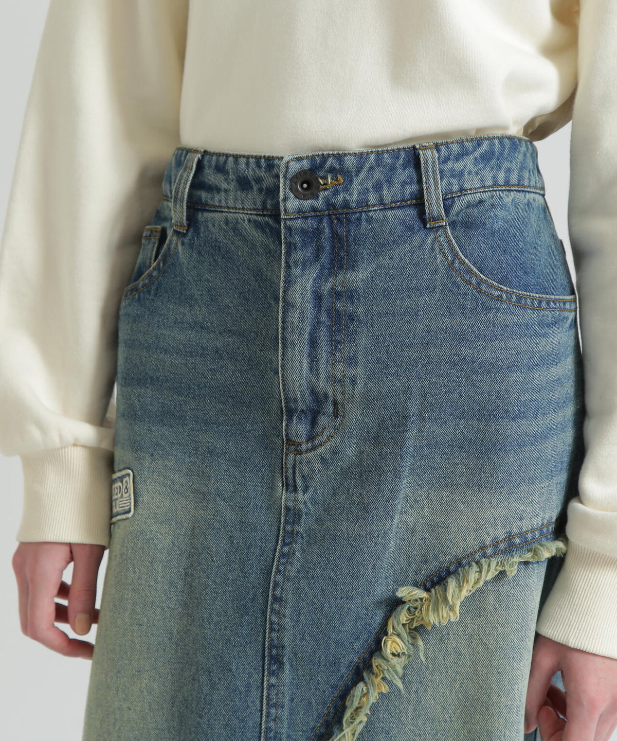 WAPPEN DENIM LONG SKIRT