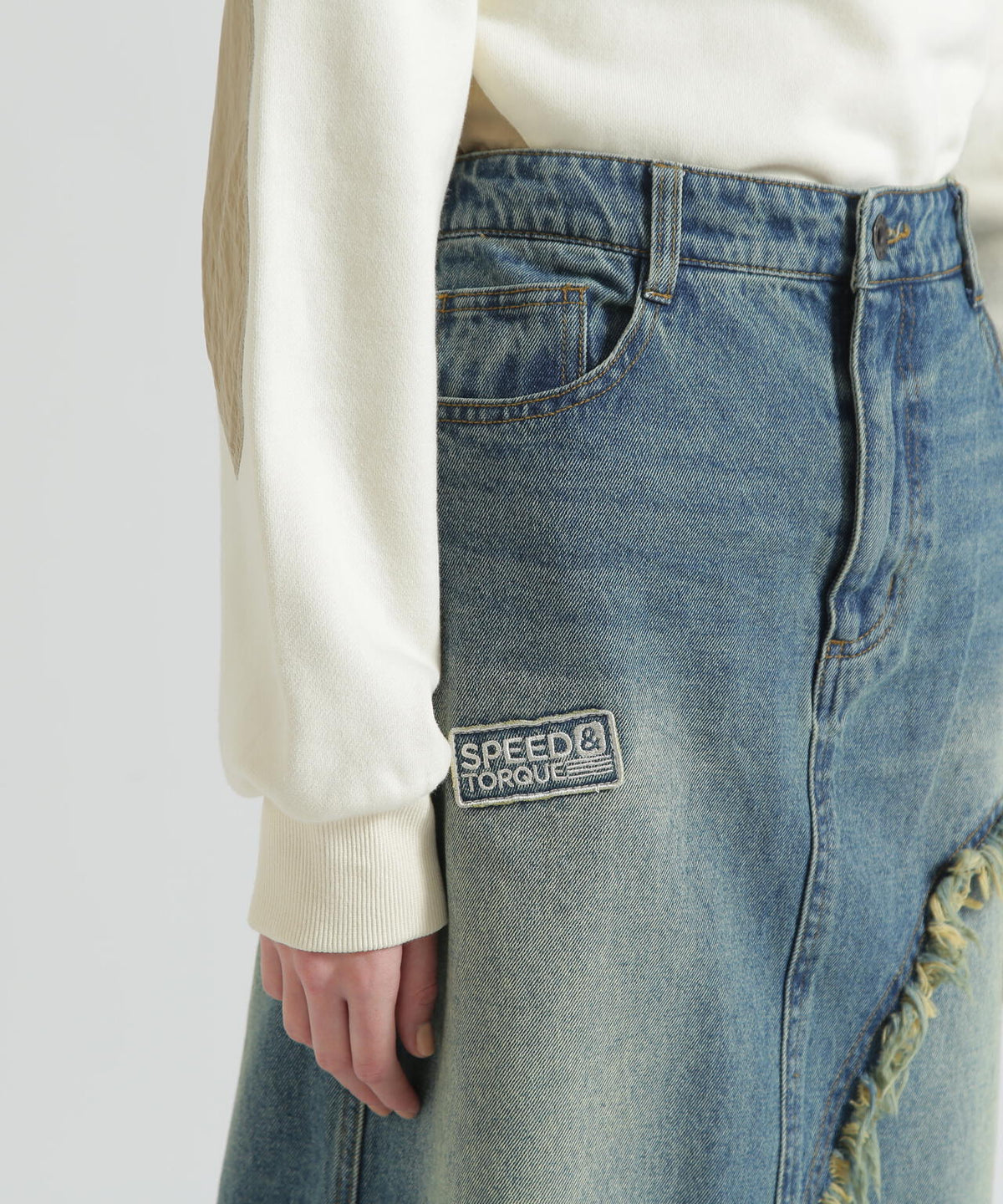 WAPPEN DENIM LONG SKIRT