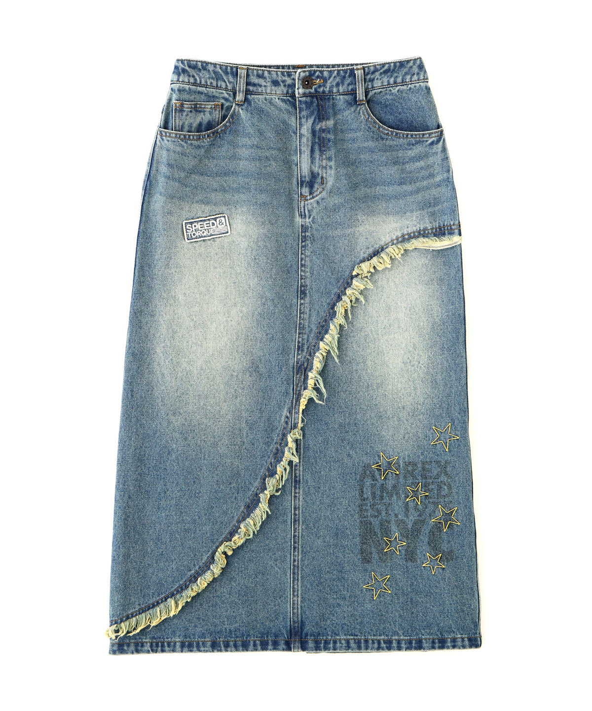 WAPPEN DENIM LONG SKIRT