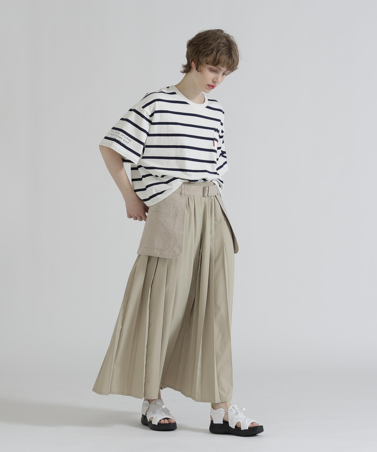 MILITARY POCKET BELT POUCH PLEATED SKIRT