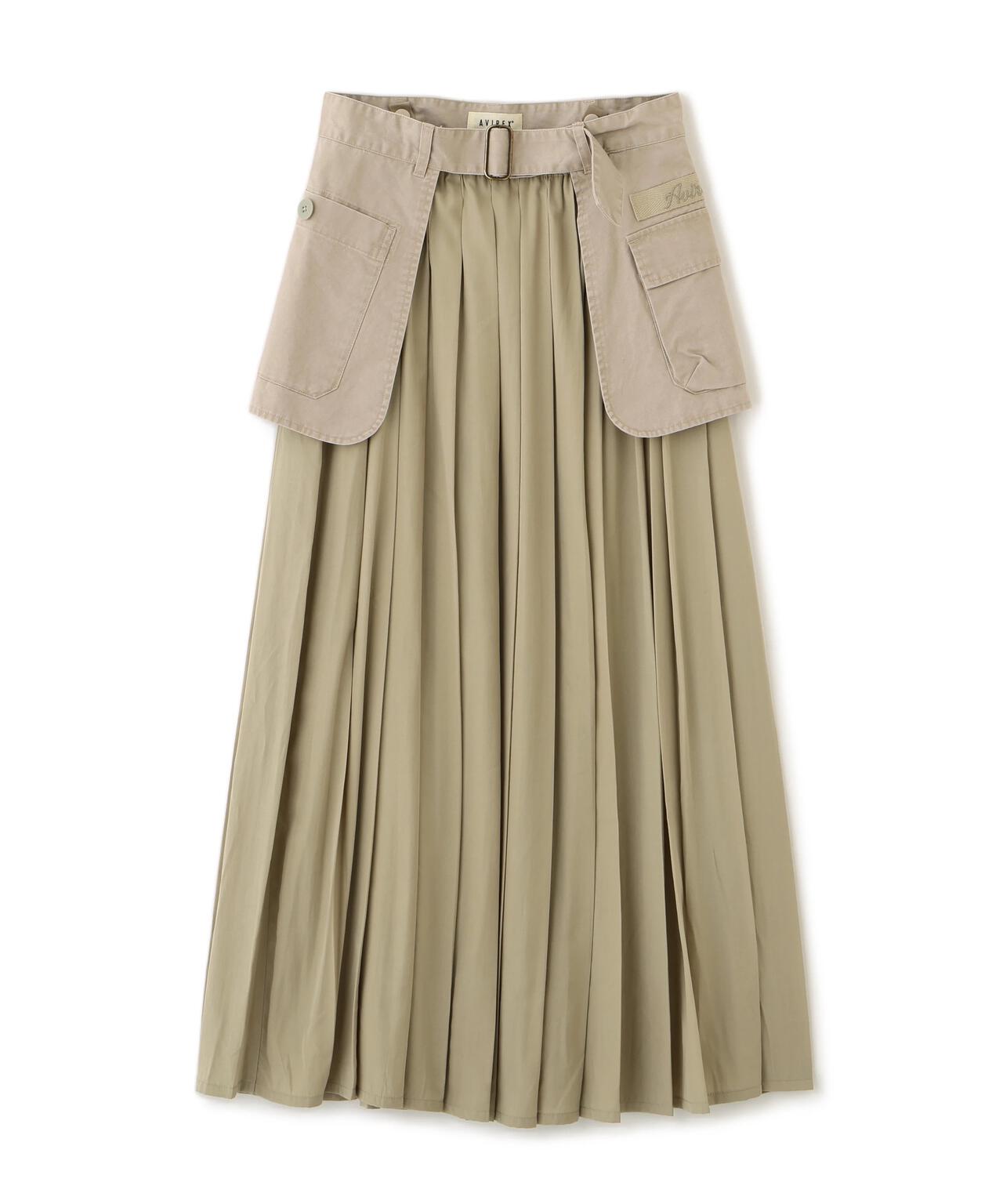 MILITARY POCKET BELT POUCH PLEATED SKIRT