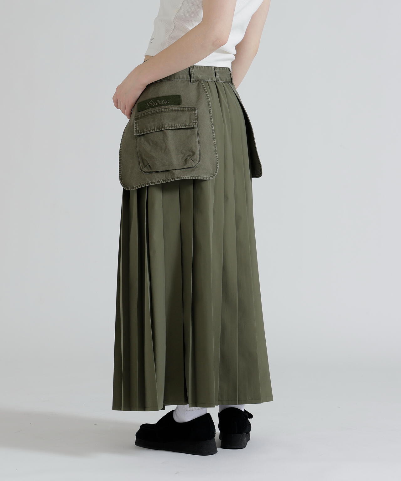 MILITARY POCKET BELT POUCH PLEATED SKIRT