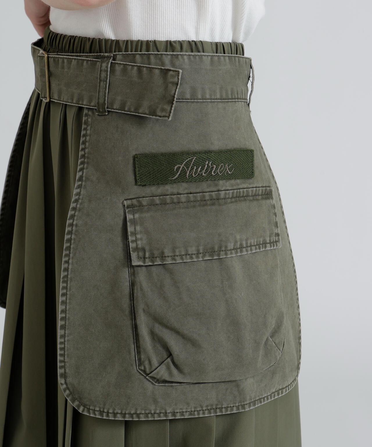 MILITARY POCKET BELT POUCH PLEATED SKIRT
