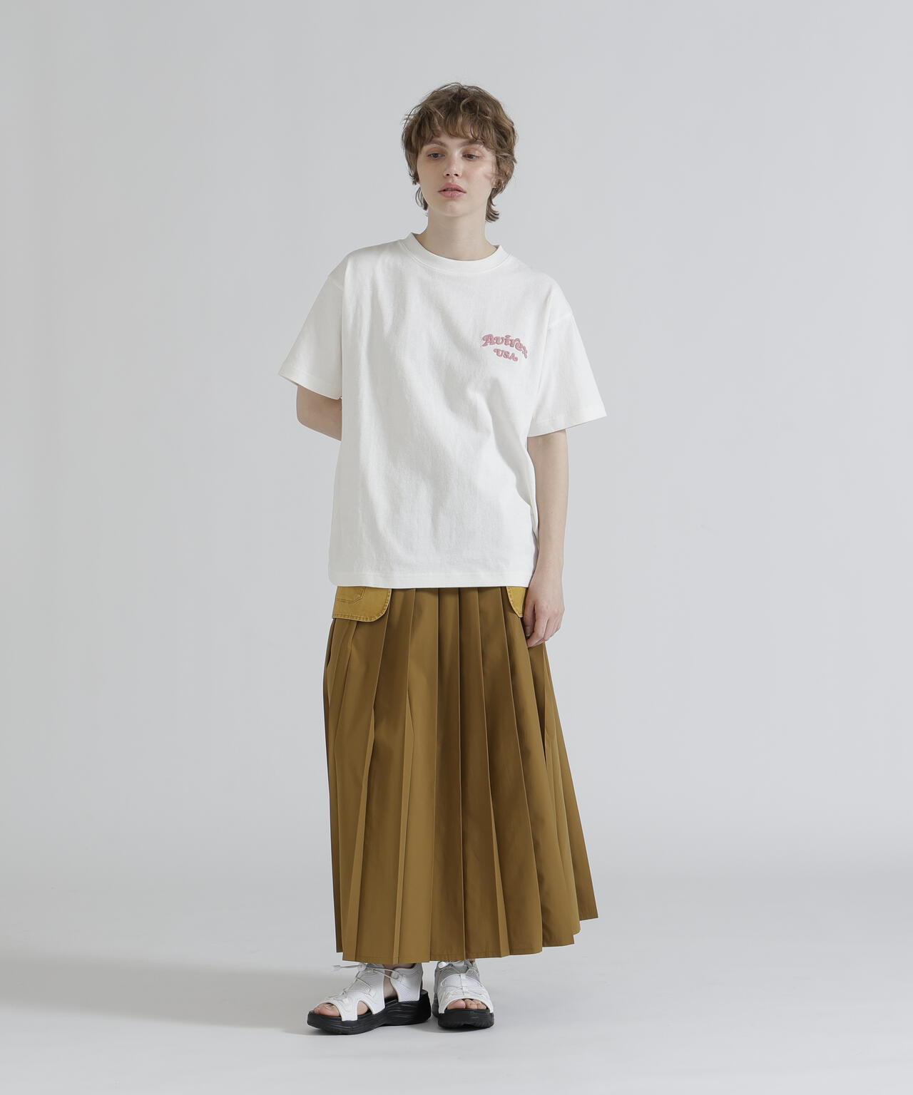MILITARY POCKET BELT POUCH PLEATED SKIRT