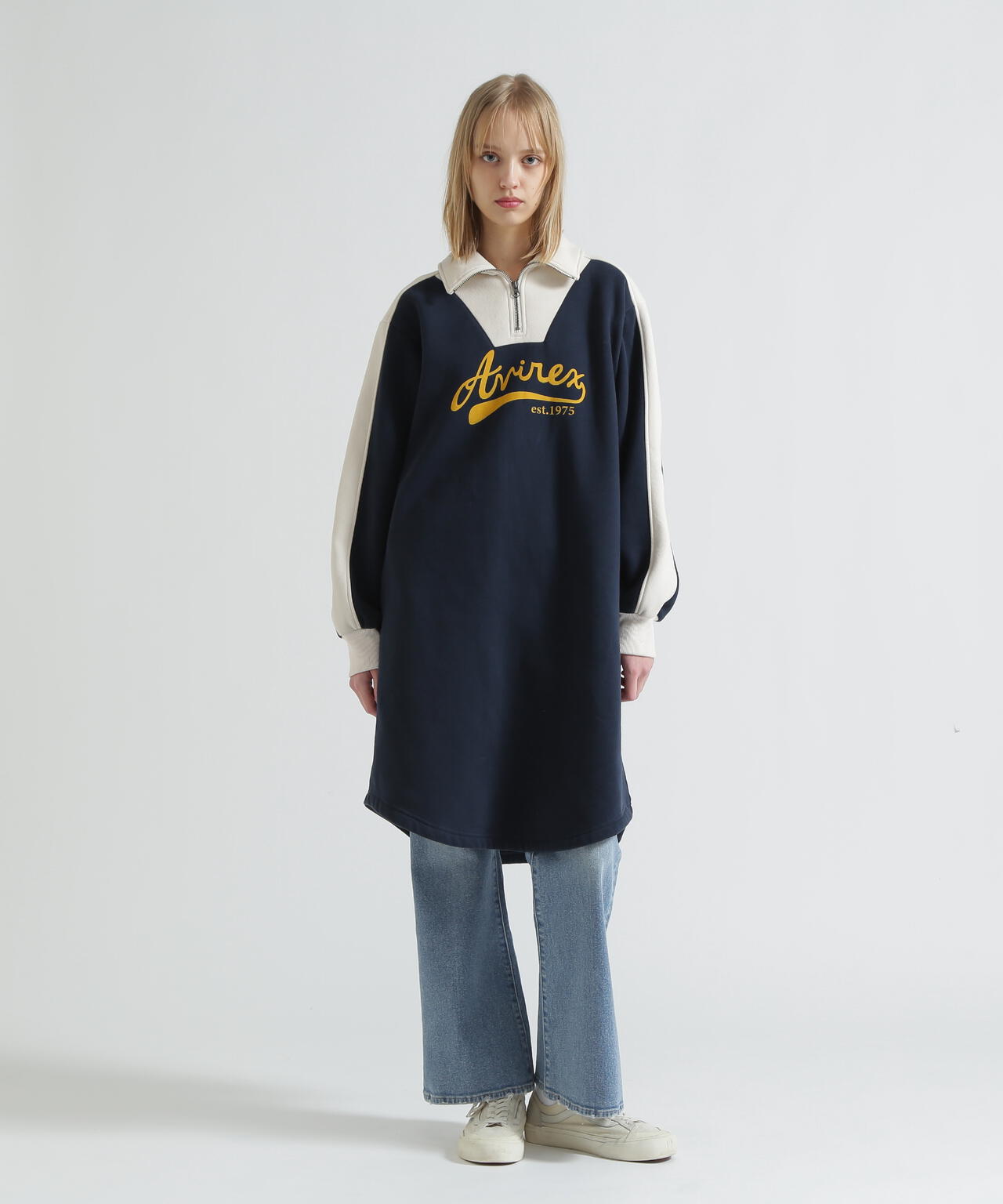 BI-COLOR FLEECE LINED DRESS