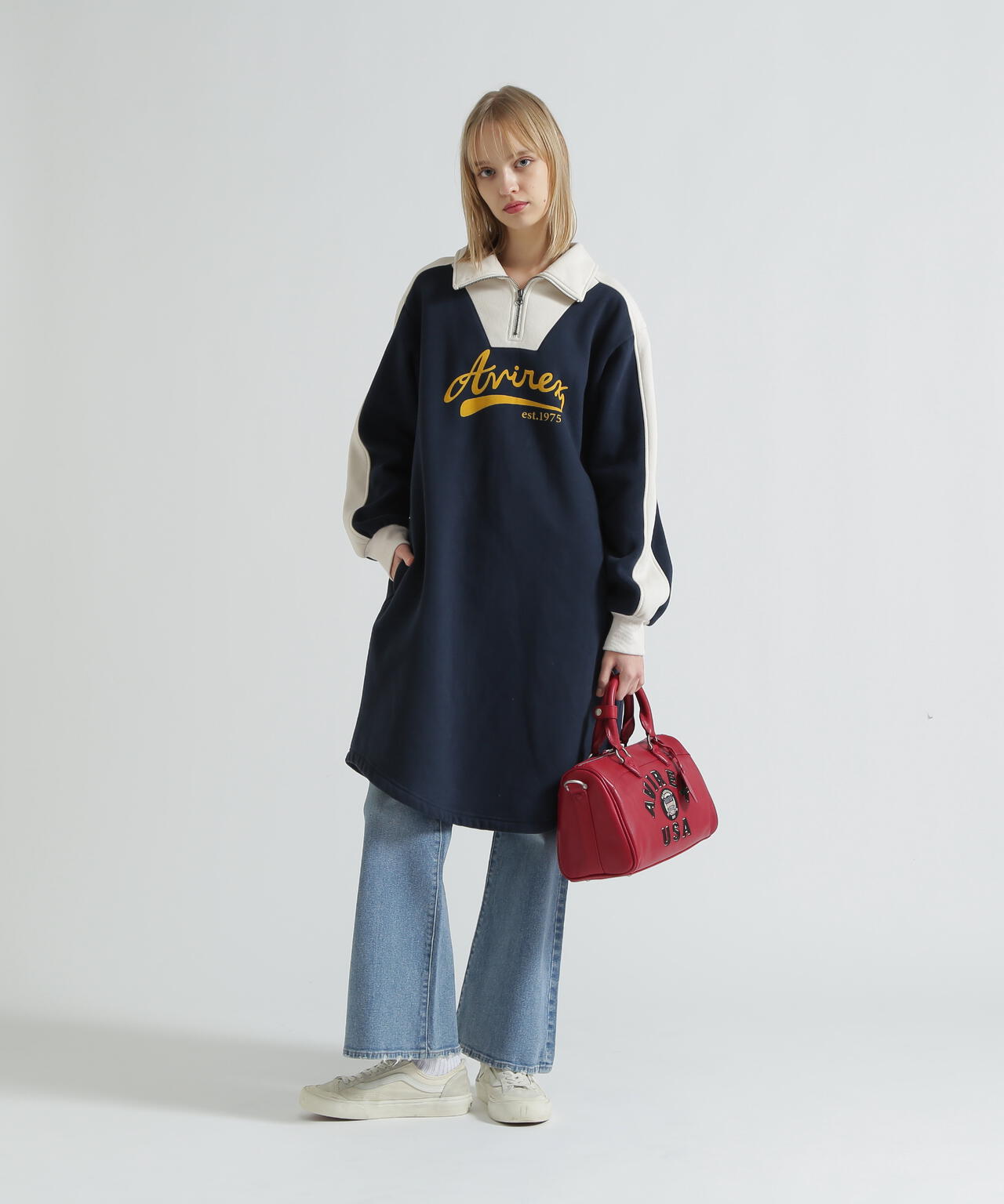 BI-COLOR FLEECE LINED DRESS