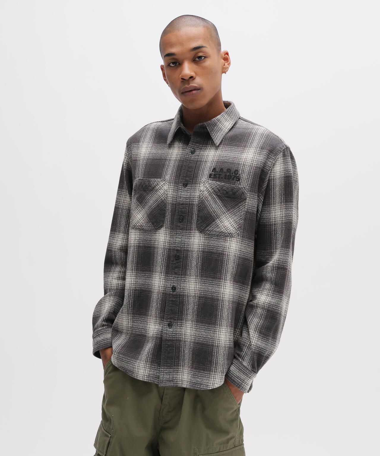 《A.A.R.C》OMBRE CHECK EMB SHIRT