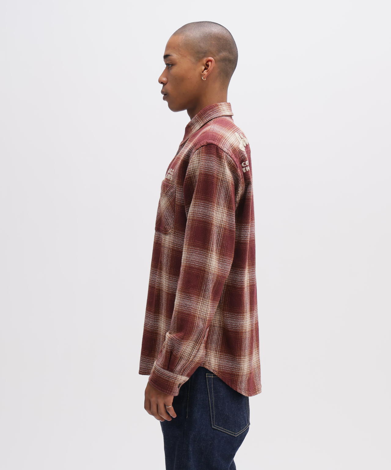 《A.A.R.C》OMBRE CHECK EMB SHIRT