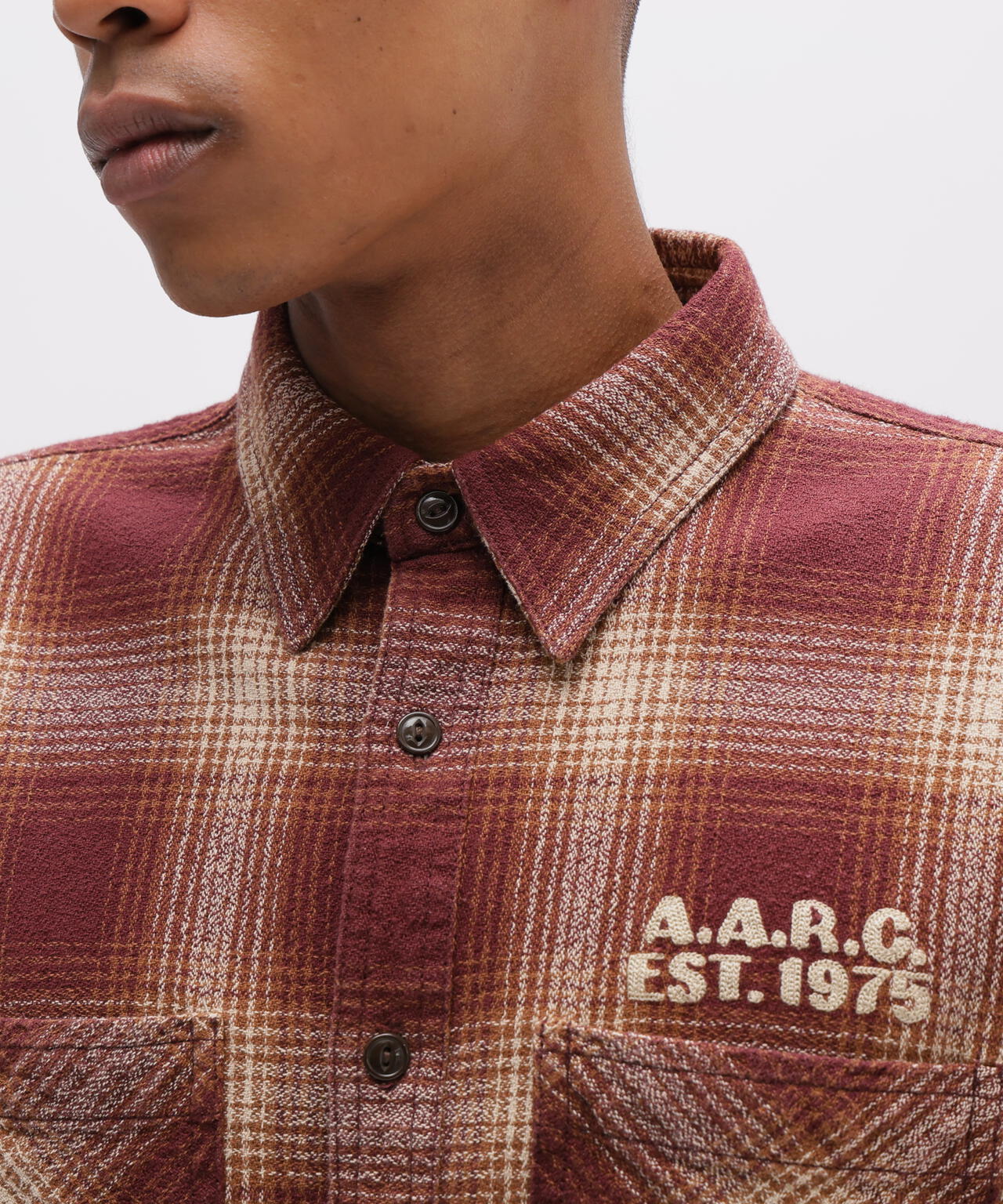 《A.A.R.C》OMBRE CHECK EMB SHIRT