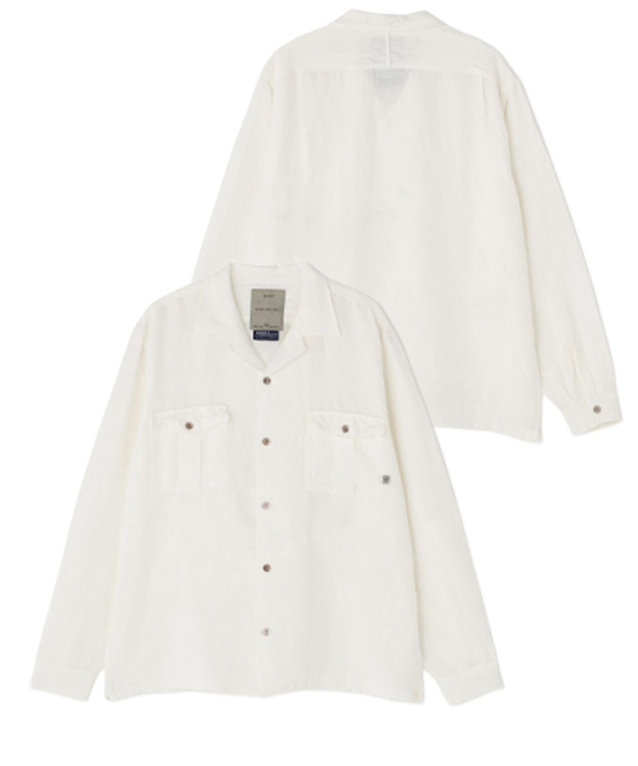 ★TFQP by HANDROOM OPEN COLLAR SHIRT ”WHITE”