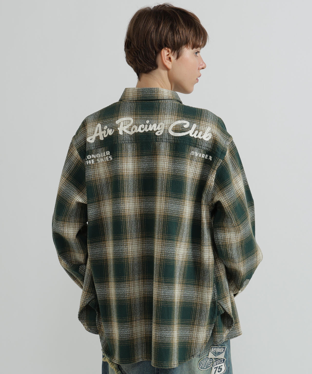 <WOMAN>OMBRE CHECK SHIRT