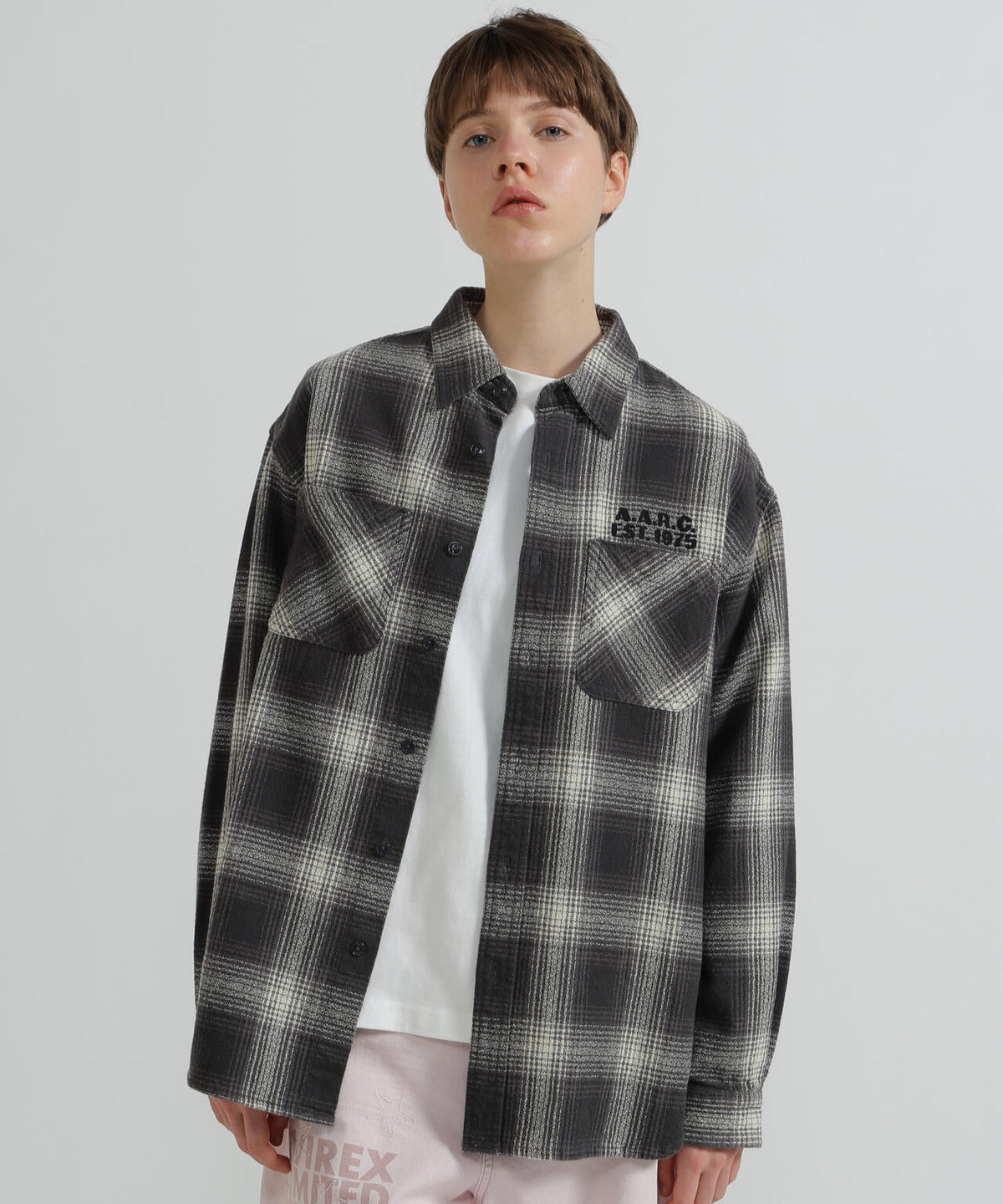 《WOMAN》OMBRE CHECK SHIRT