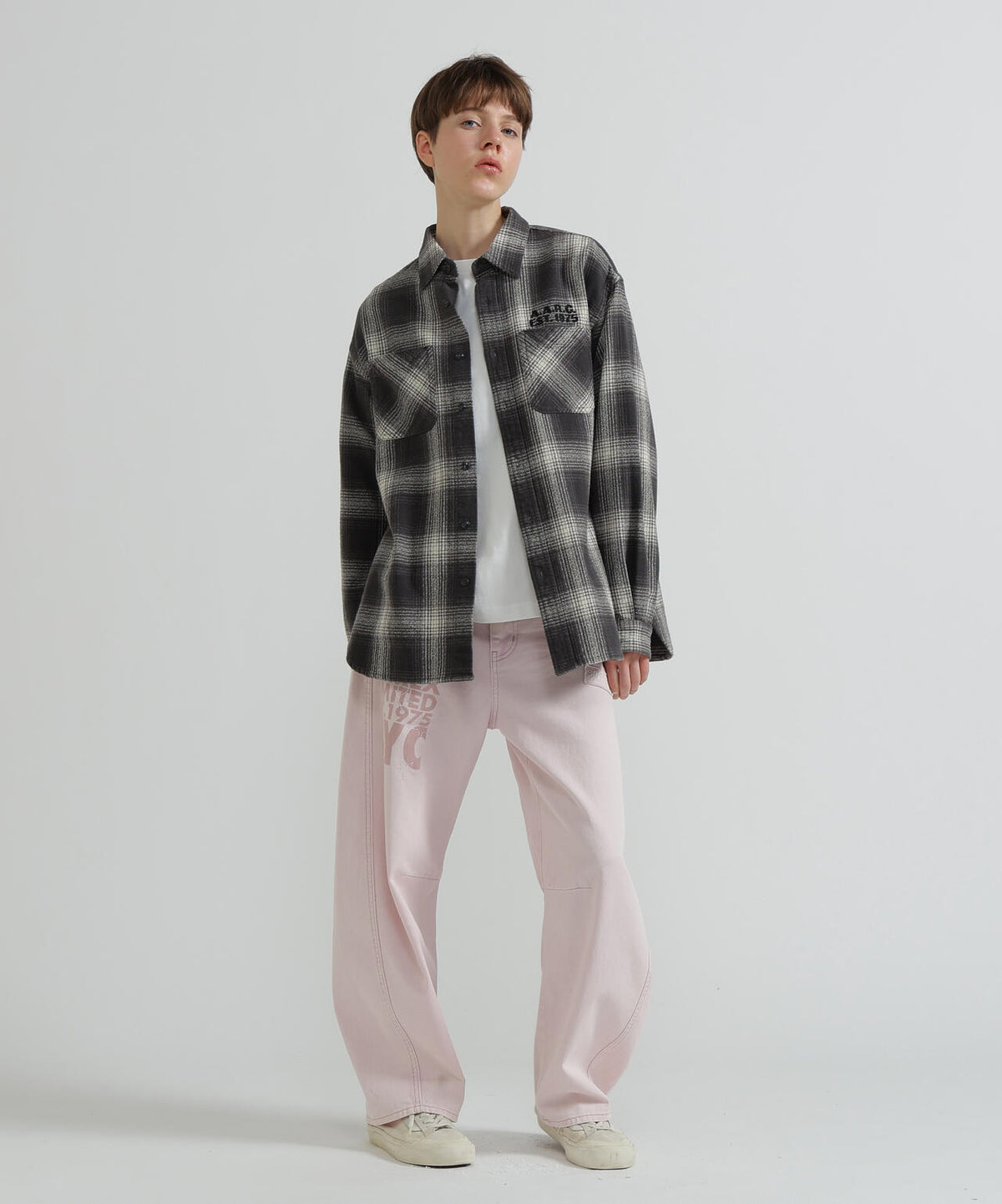 《WOMAN》OMBRE CHECK SHIRT