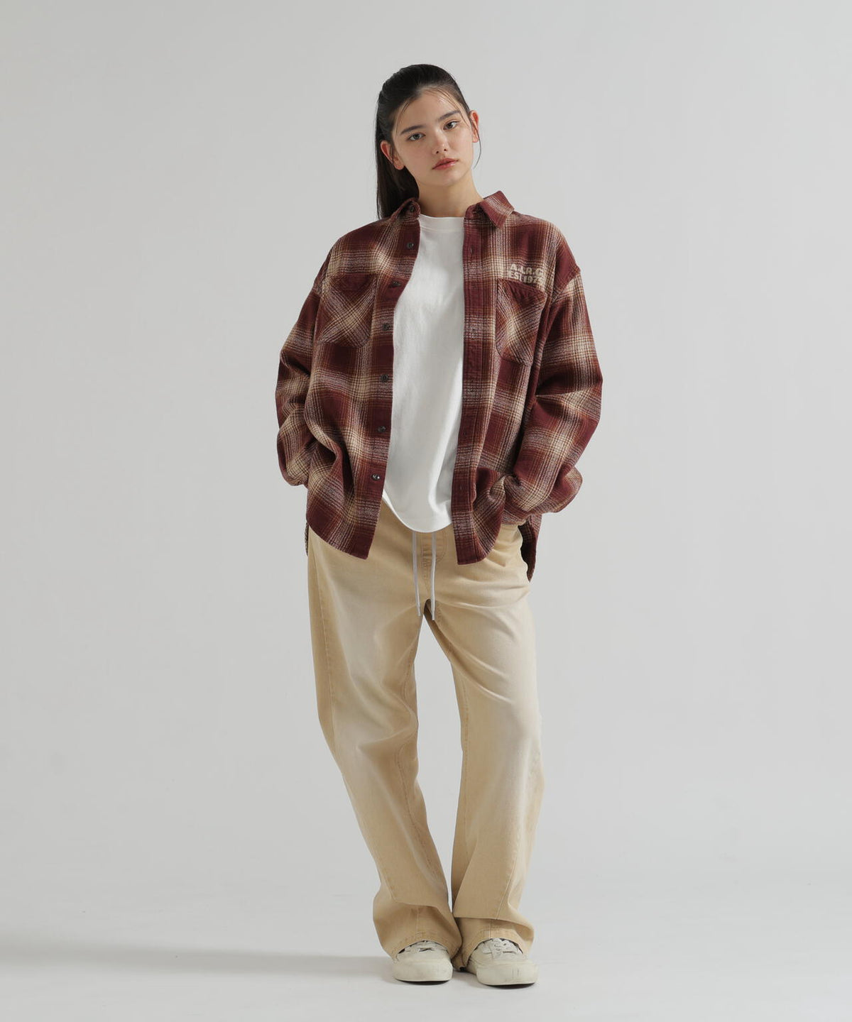 《WOMAN》OMBRE CHECK SHIRT