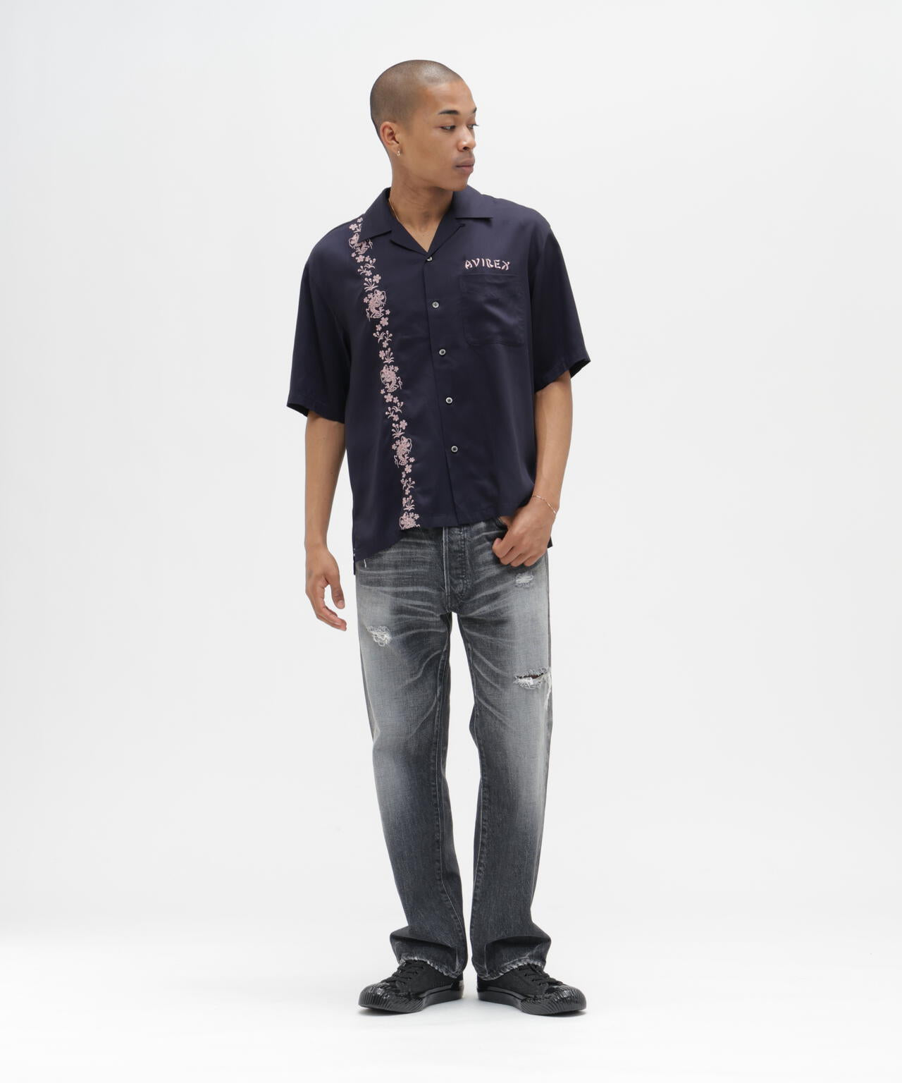 SOUVENIR S/S SHIRT”DRAGON &CHERRY BLOSSOMS”