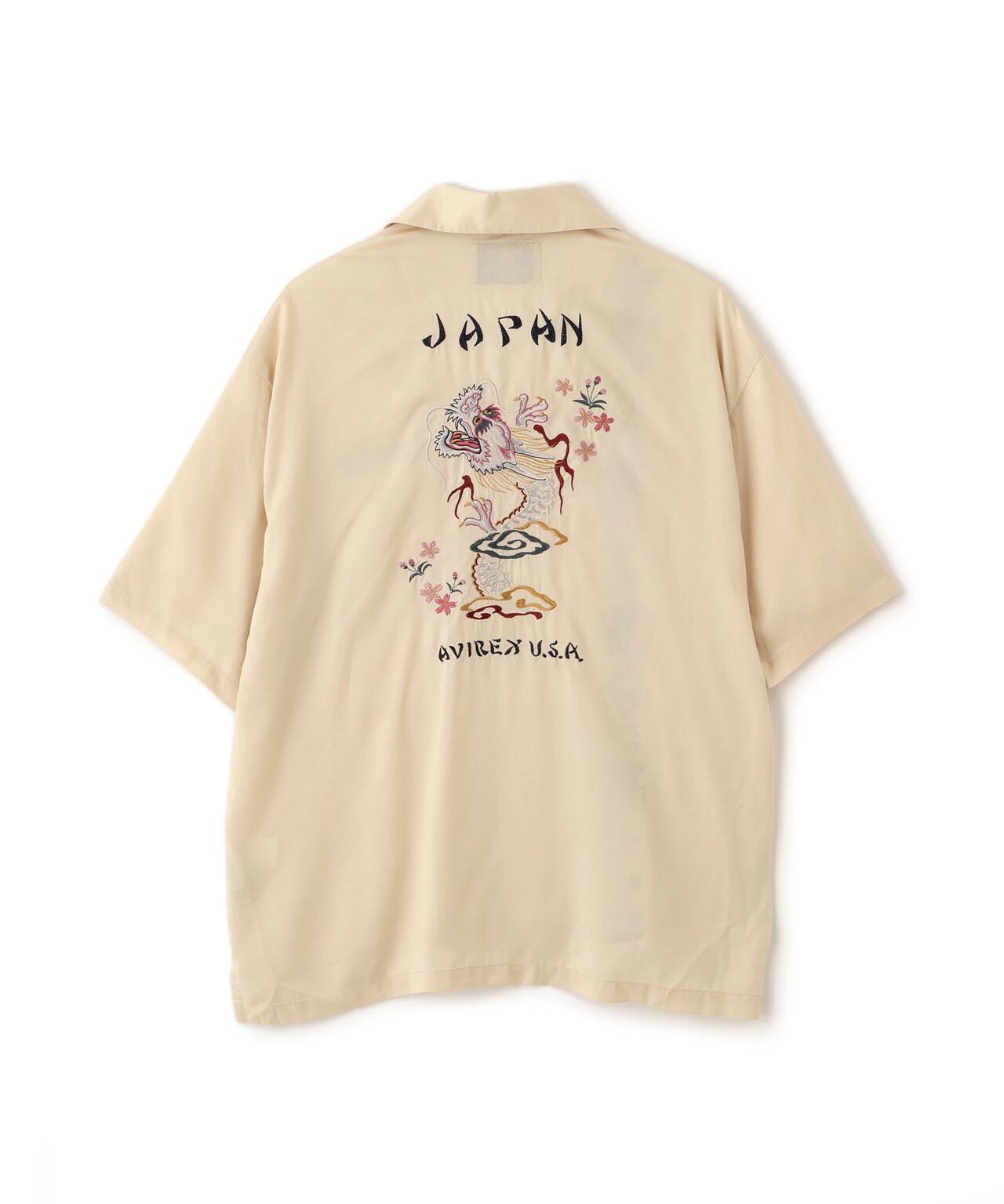 SOUVENIR S/S SHIRT”DRAGON &CHERRY BLOSSOMS”