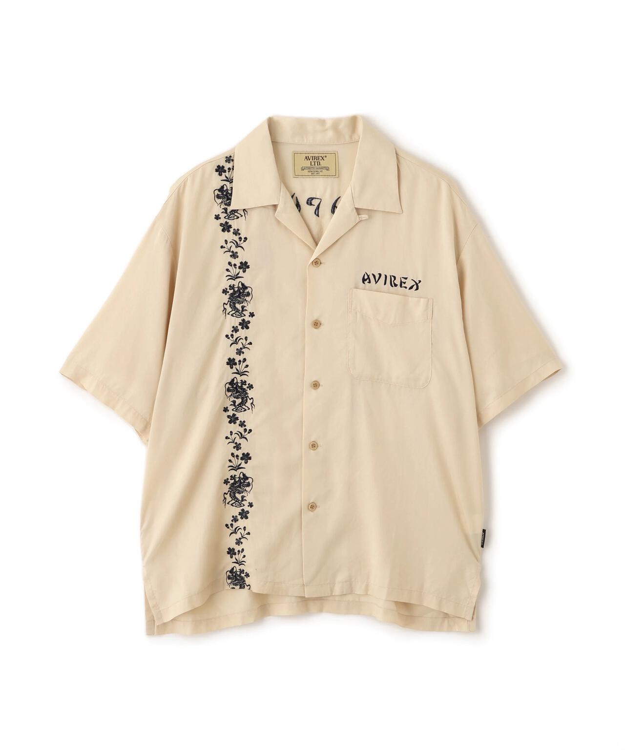 SOUVENIR S/S SHIRT”DRAGON &CHERRY BLOSSOMS”