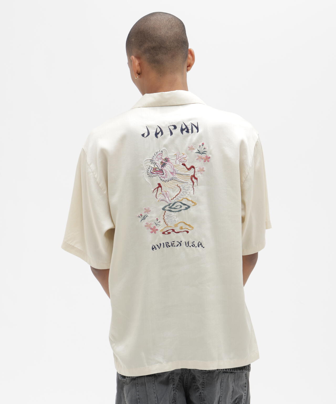 SOUVENIR S/S SHIRT”DRAGON &CHERRY BLOSSOMS”