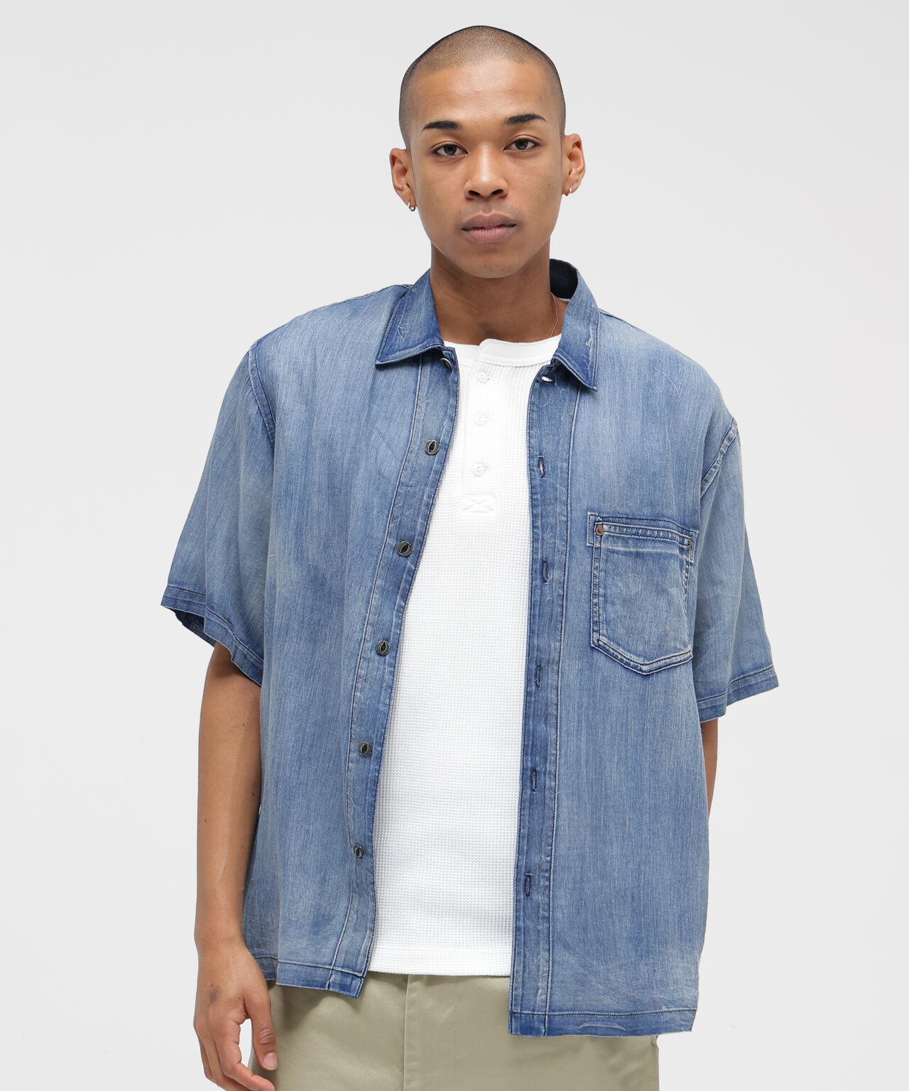 WIND THROUGH DENIM S/S SHIRTS