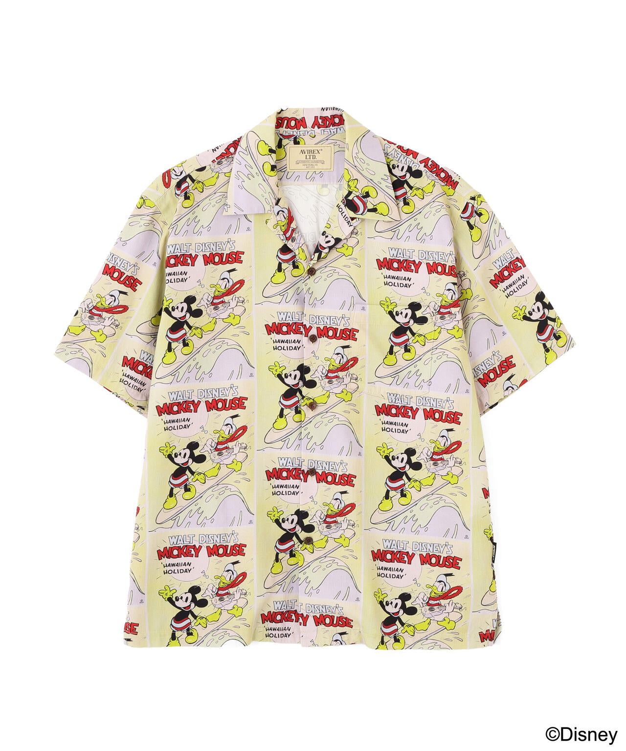 《Disney Collection》”UKULELE” ALOHA SHIRT / MICKEY MOUSE