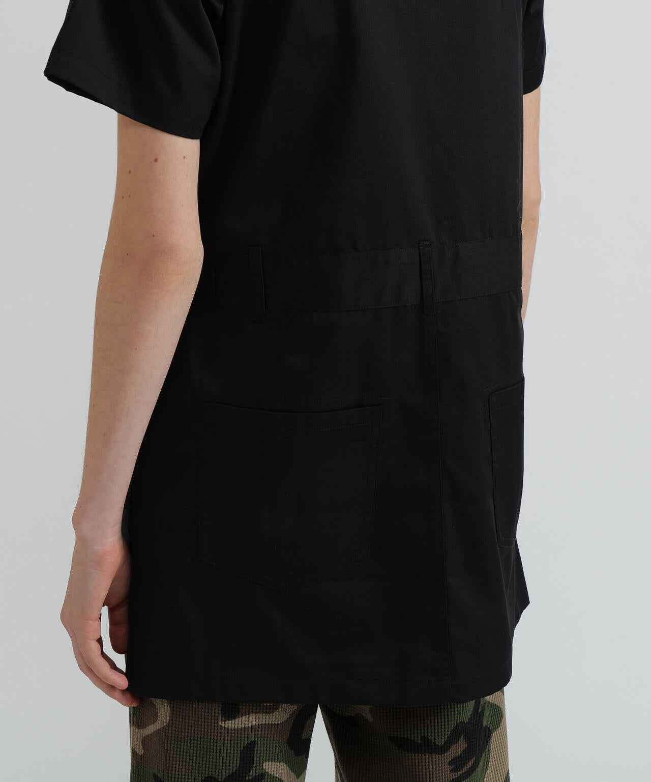SHORT-SLEEVE MILITARY MINI SHIRT DRESS