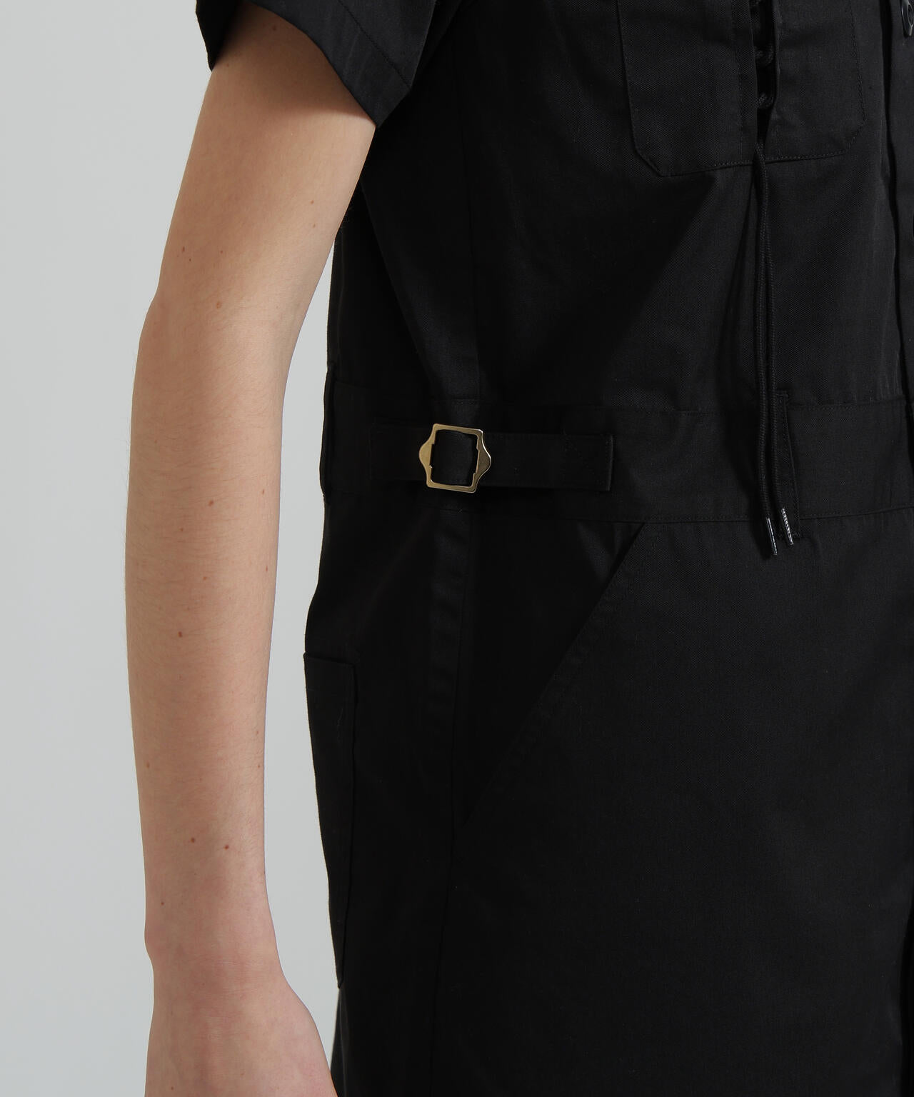 SHORT-SLEEVE MILITARY MINI SHIRT DRESS