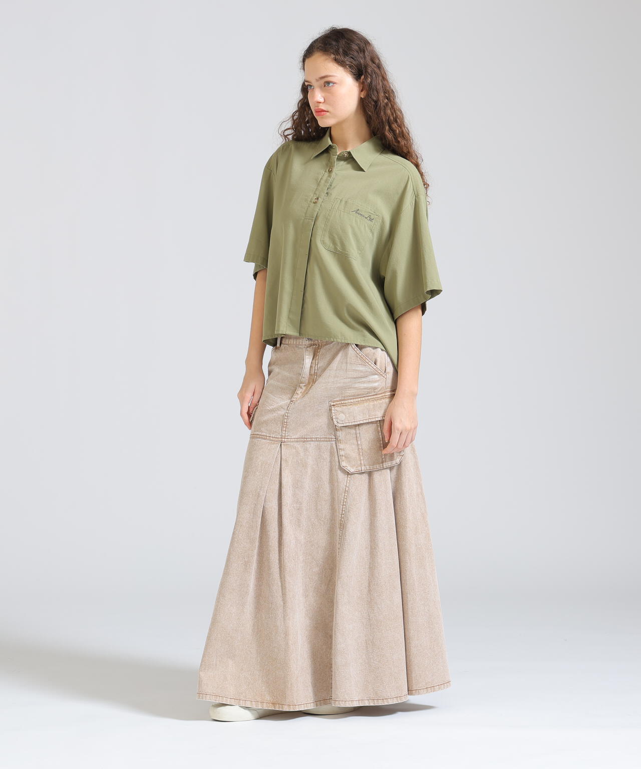 《WOMAN/直営店限定》H/S BACK GATHER DETAILS SHIRT