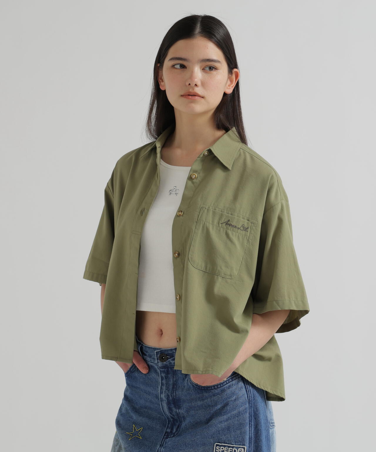 《WOMAN/直営店限定》H/S BACK GATHER DETAILS SHIRT