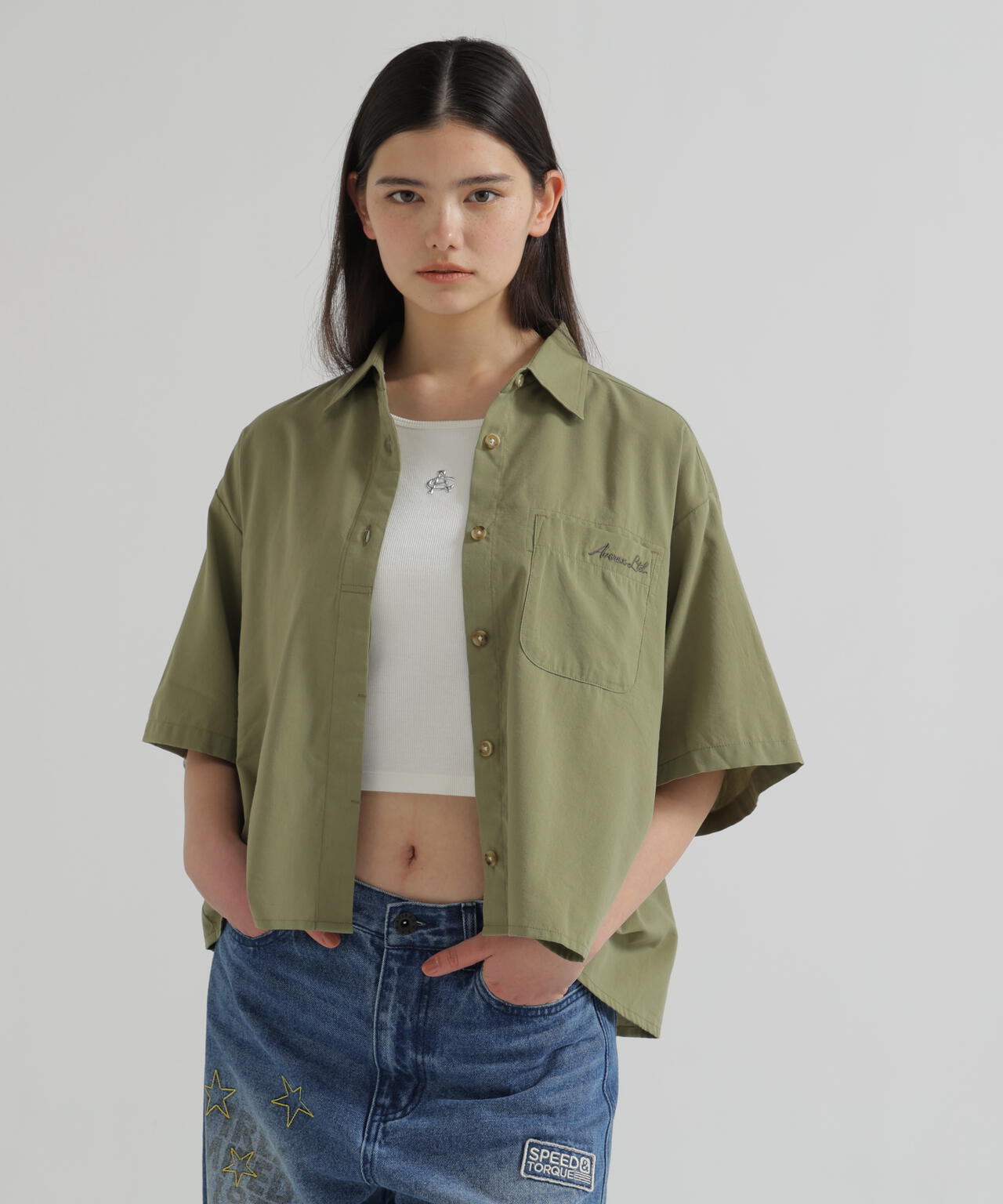 《WOMAN/直営店限定》H/S BACK GATHER DETAILS SHIRT