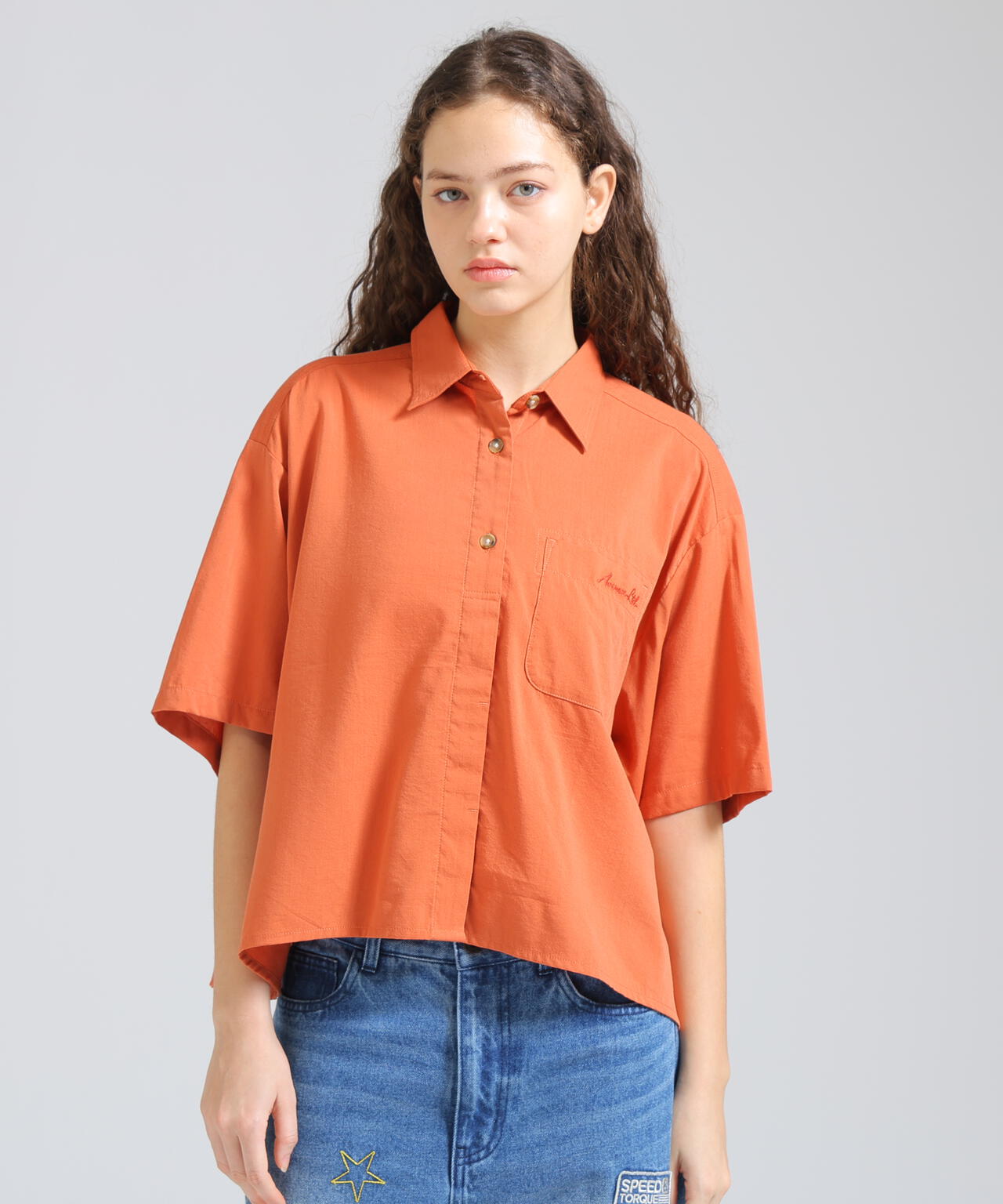 《WOMAN/直営店限定》H/S BACK GATHER DETAILS SHIRT