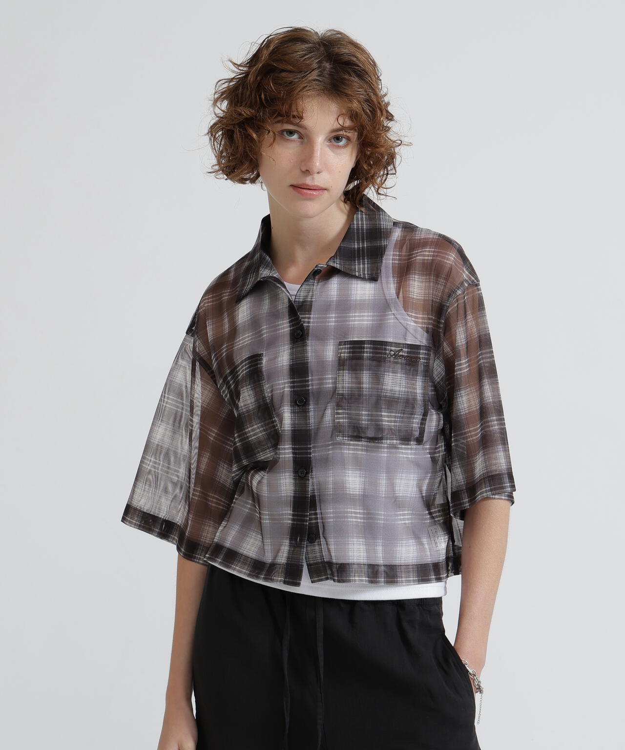 《直営店限定》SHEER CHECK SHIRT
