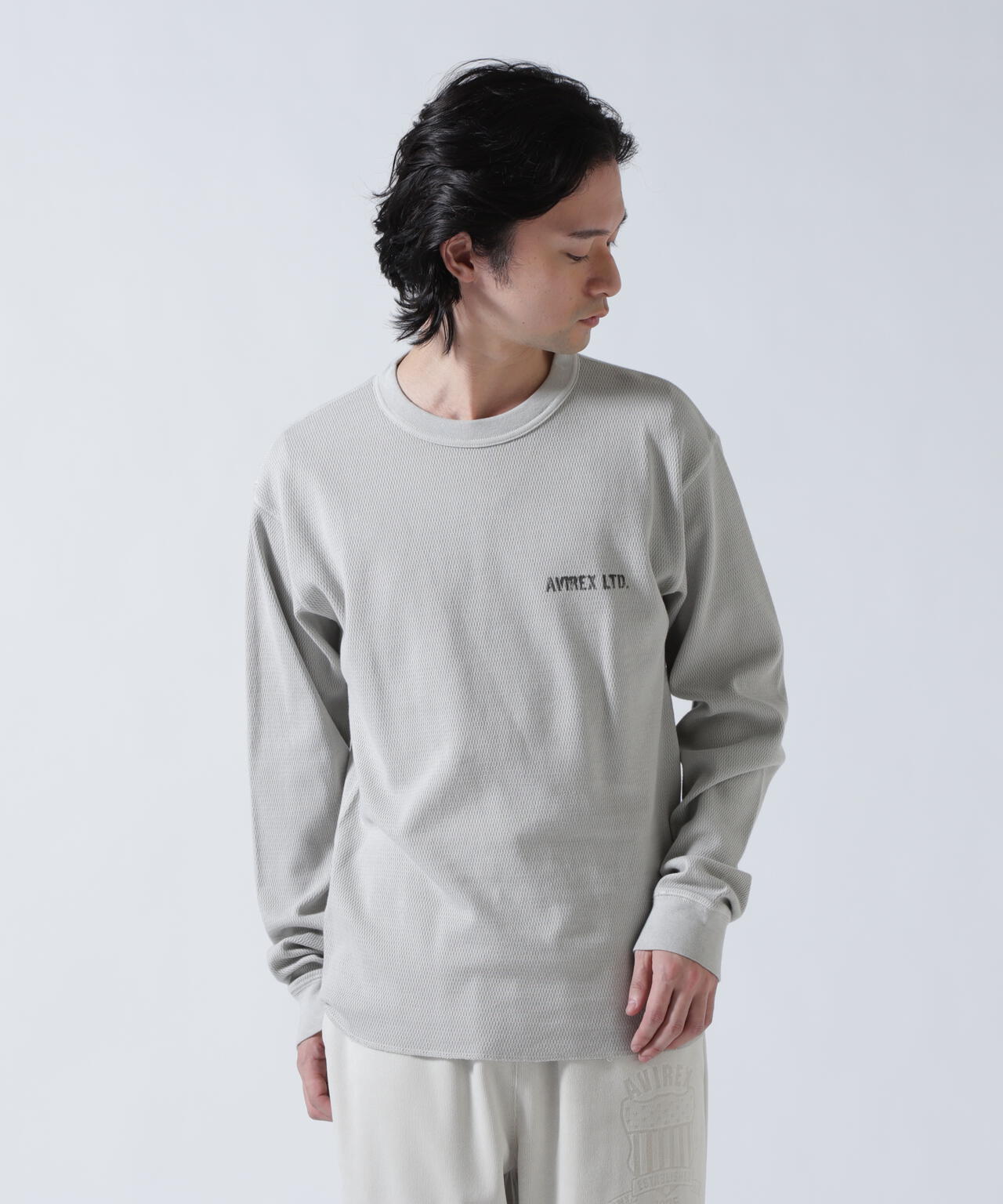STENCIL HONEYCOMB WAFFLE L/S T-SHIRT