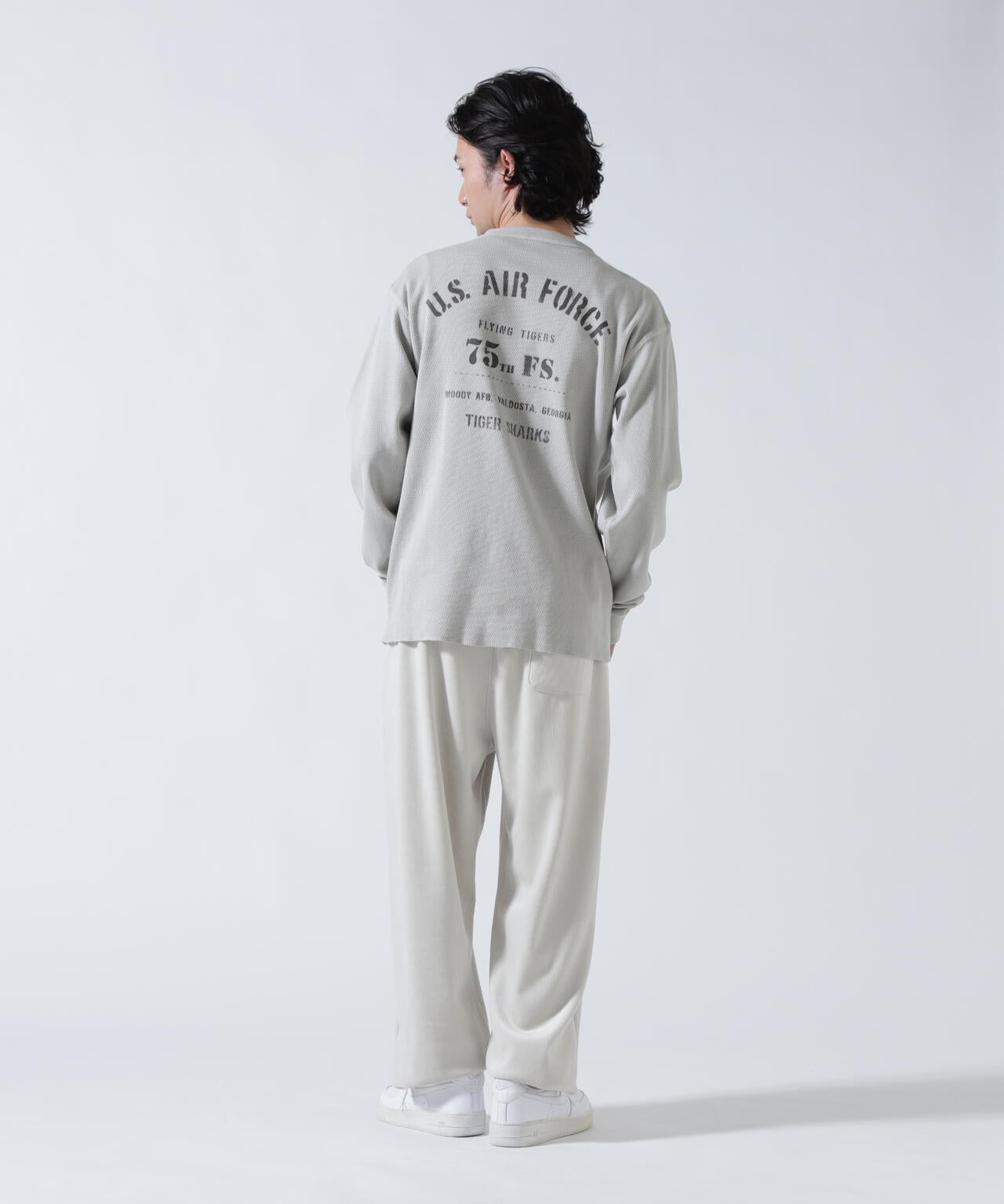 STENCIL HONEYCOMB WAFFLE L/S T-SHIRT