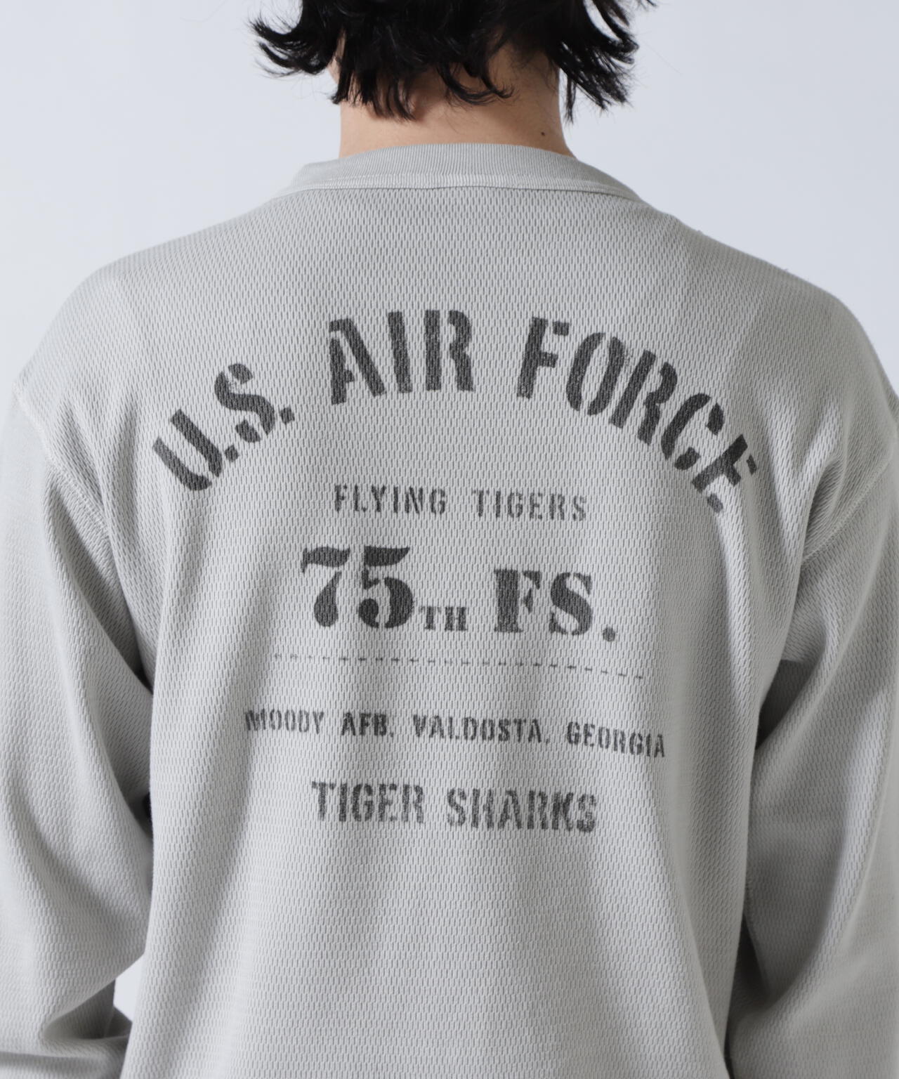 STENCIL HONEYCOMB WAFFLE L/S T-SHIRT