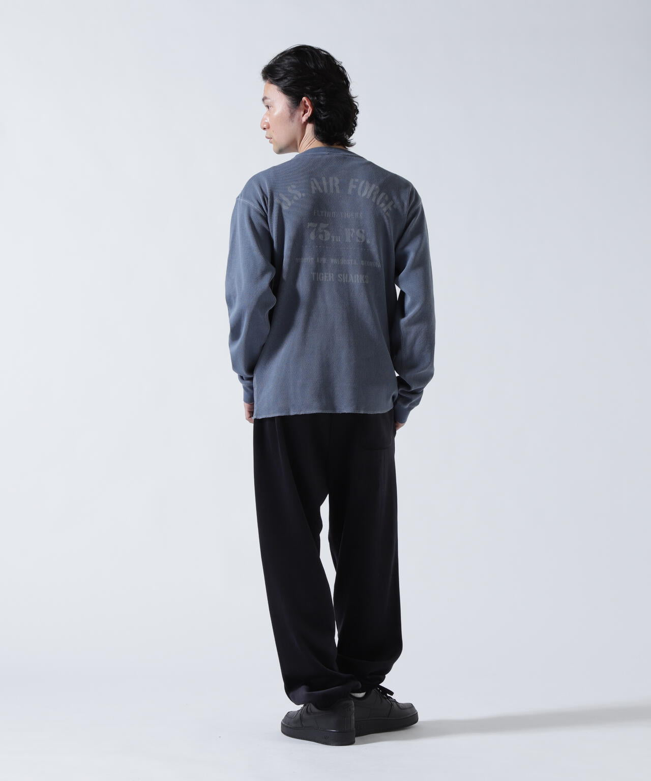 STENCIL HONEYCOMB WAFFLE L/S T-SHIRT