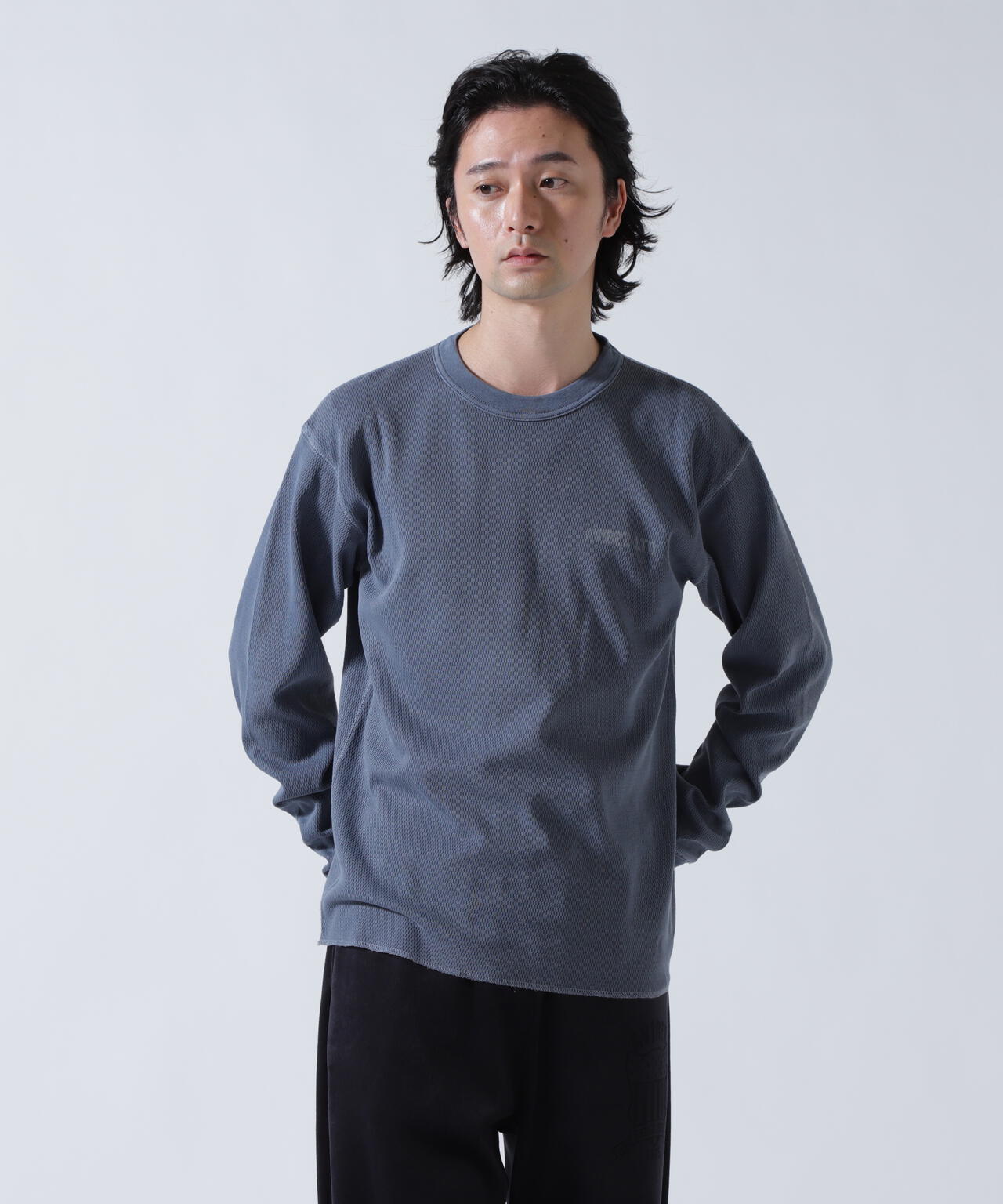 STENCIL HONEYCOMB WAFFLE L/S T-SHIRT