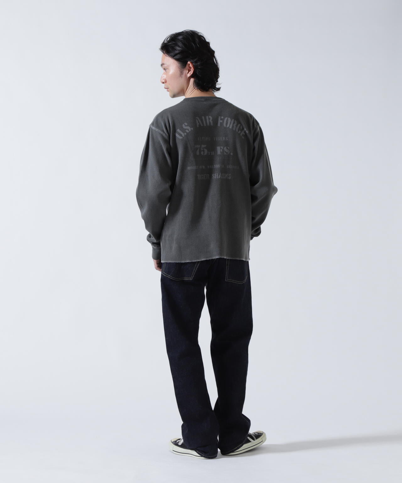 STENCIL HONEYCOMB WAFFLE L/S T-SHIRT