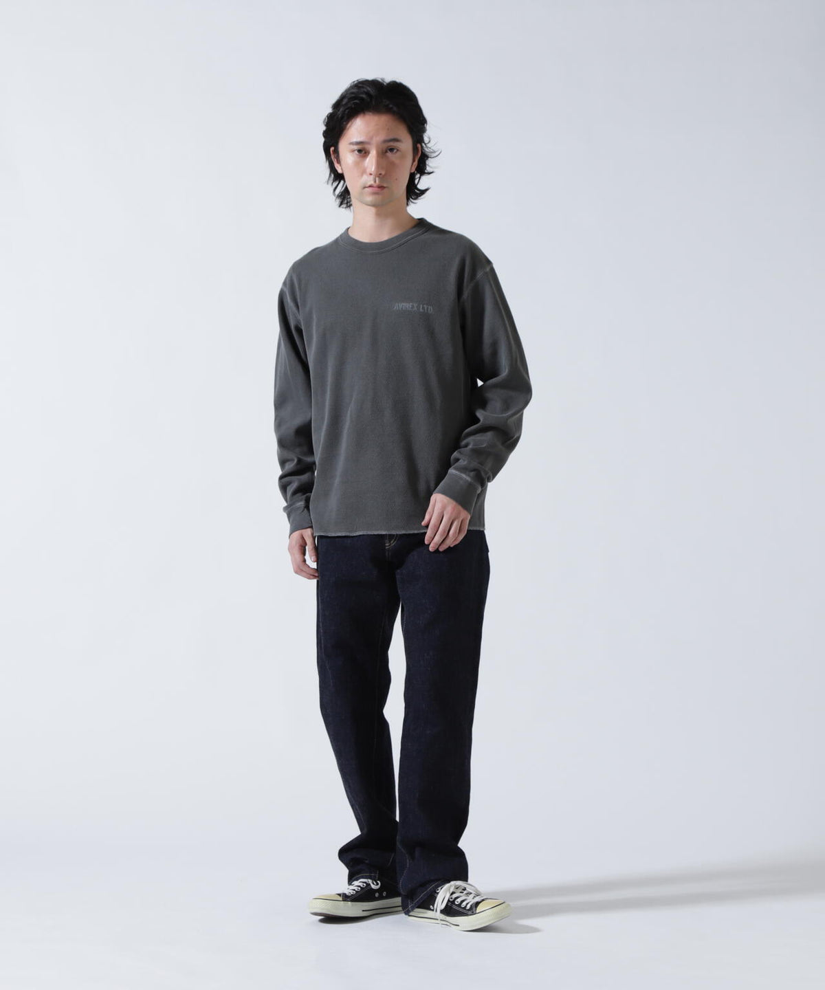 STENCIL HONEYCOMB WAFFLE L/S T-SHIRT