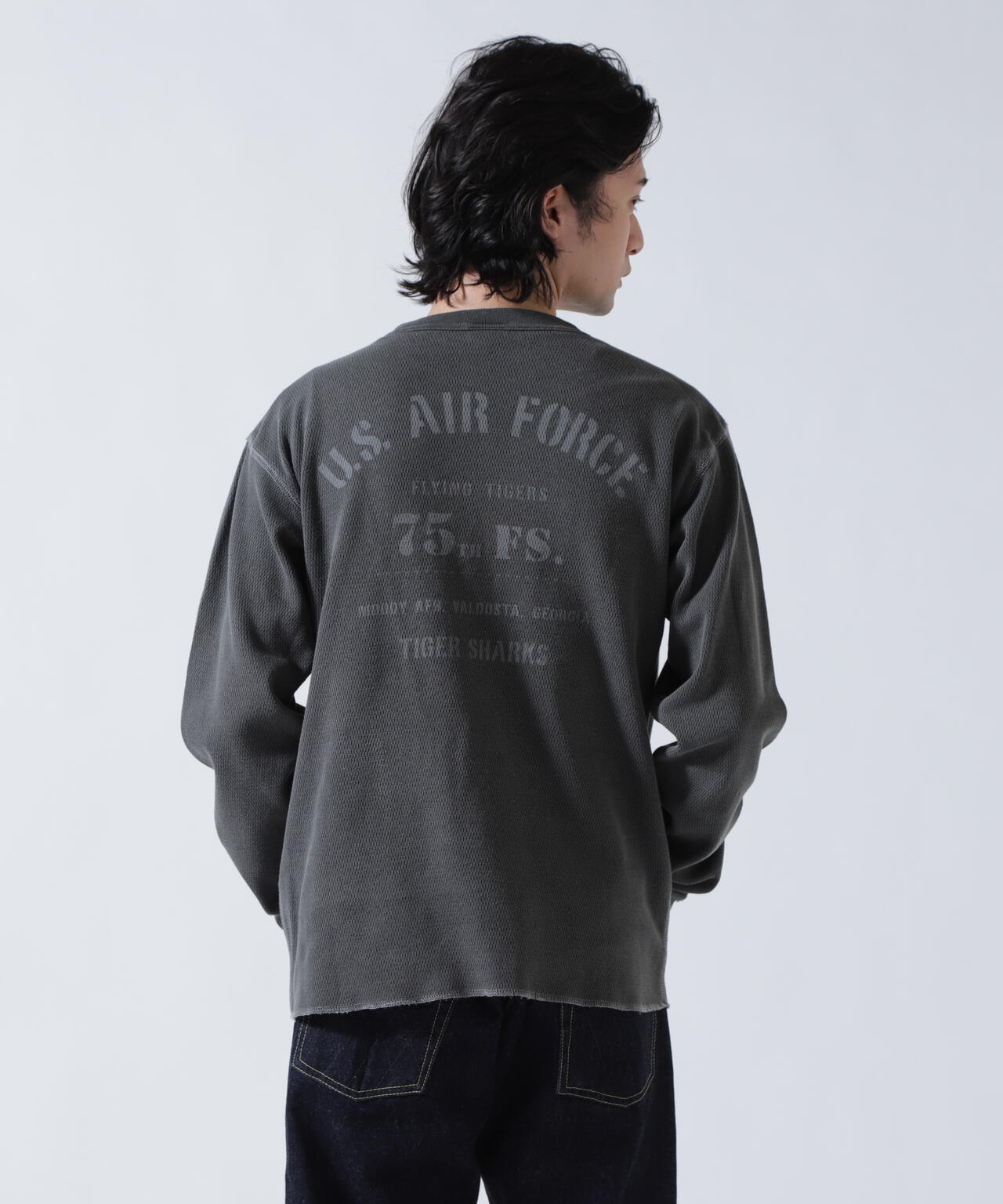 STENCIL HONEYCOMB WAFFLE L/S T-SHIRT