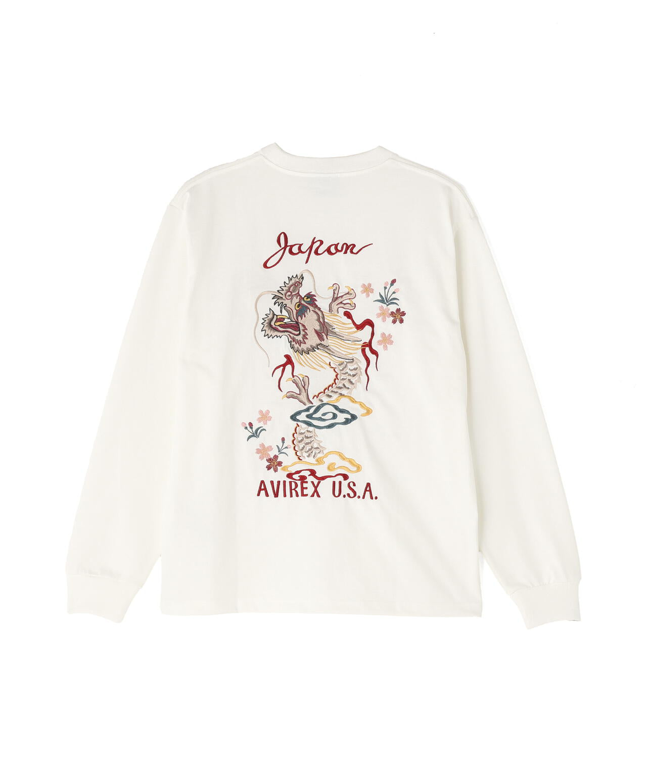 SOUVENIR L/S T-SHIRT ”DRAGON& CHERRY BLOSSOMS”