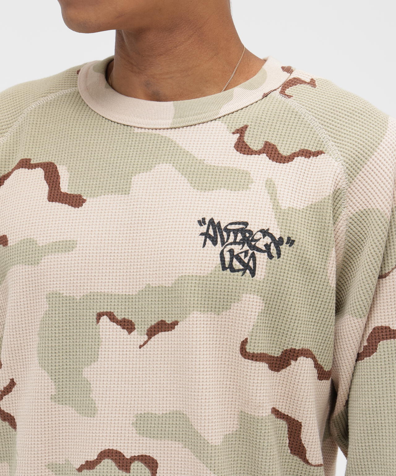 《直営店限定》MINI WAFFLE CAMO RAGLAN L/S T-SHIRT