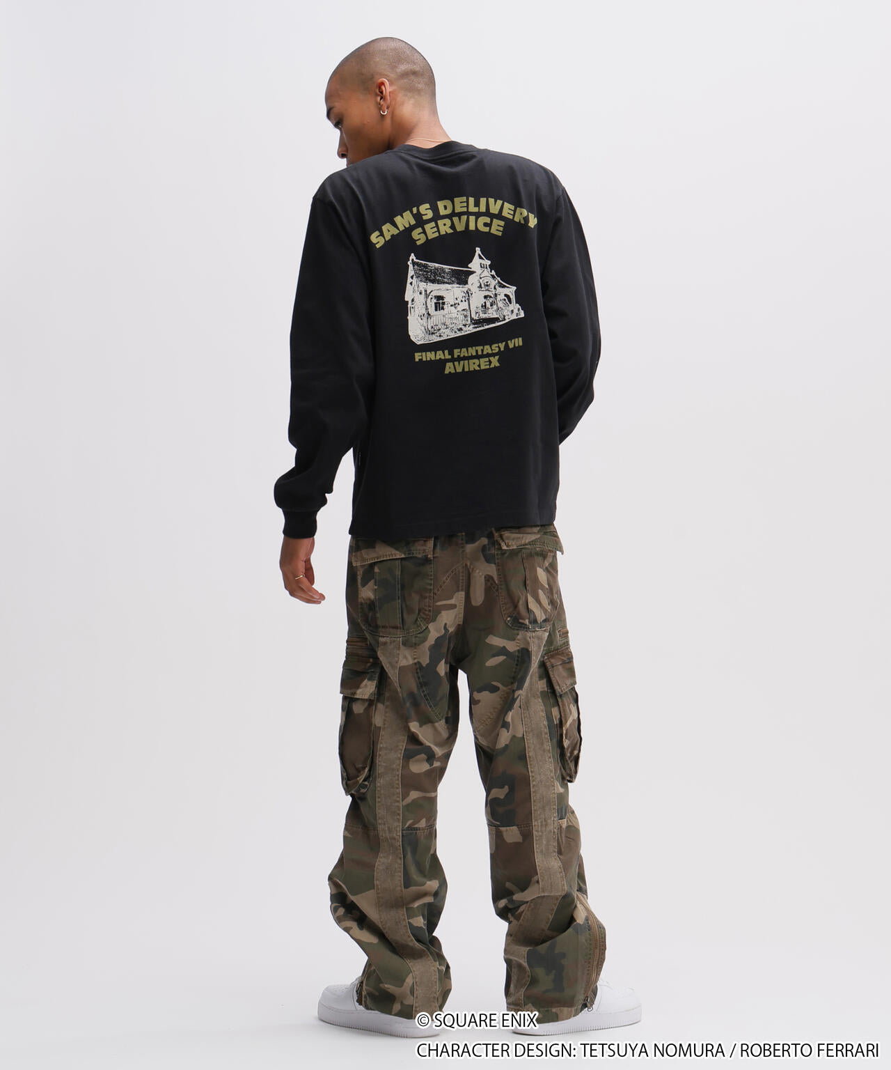 《AVIREX × FINAL FANTASY VII REMAKE》L/S T-SHIRT ”SAM'S DELIVERYSERVICE”