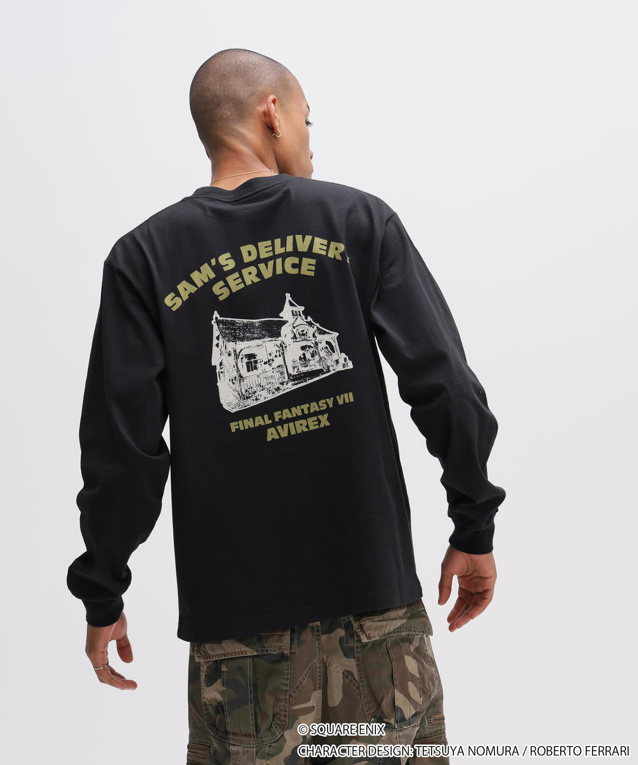 《AVIREX × FINAL FANTASY VII REMAKE》L/S T-SHIRT ”SAM'S DELIVERYSERVICE”