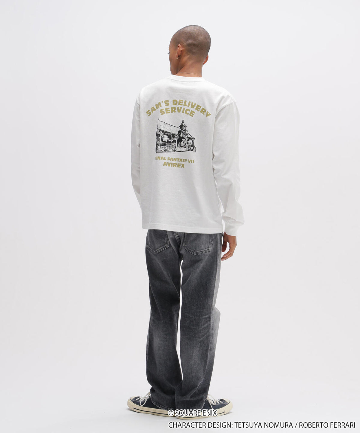 《AVIREX × FINAL FANTASY VII REMAKE》L/S T-SHIRT ”SAM'S DELIVERYSERVICE”