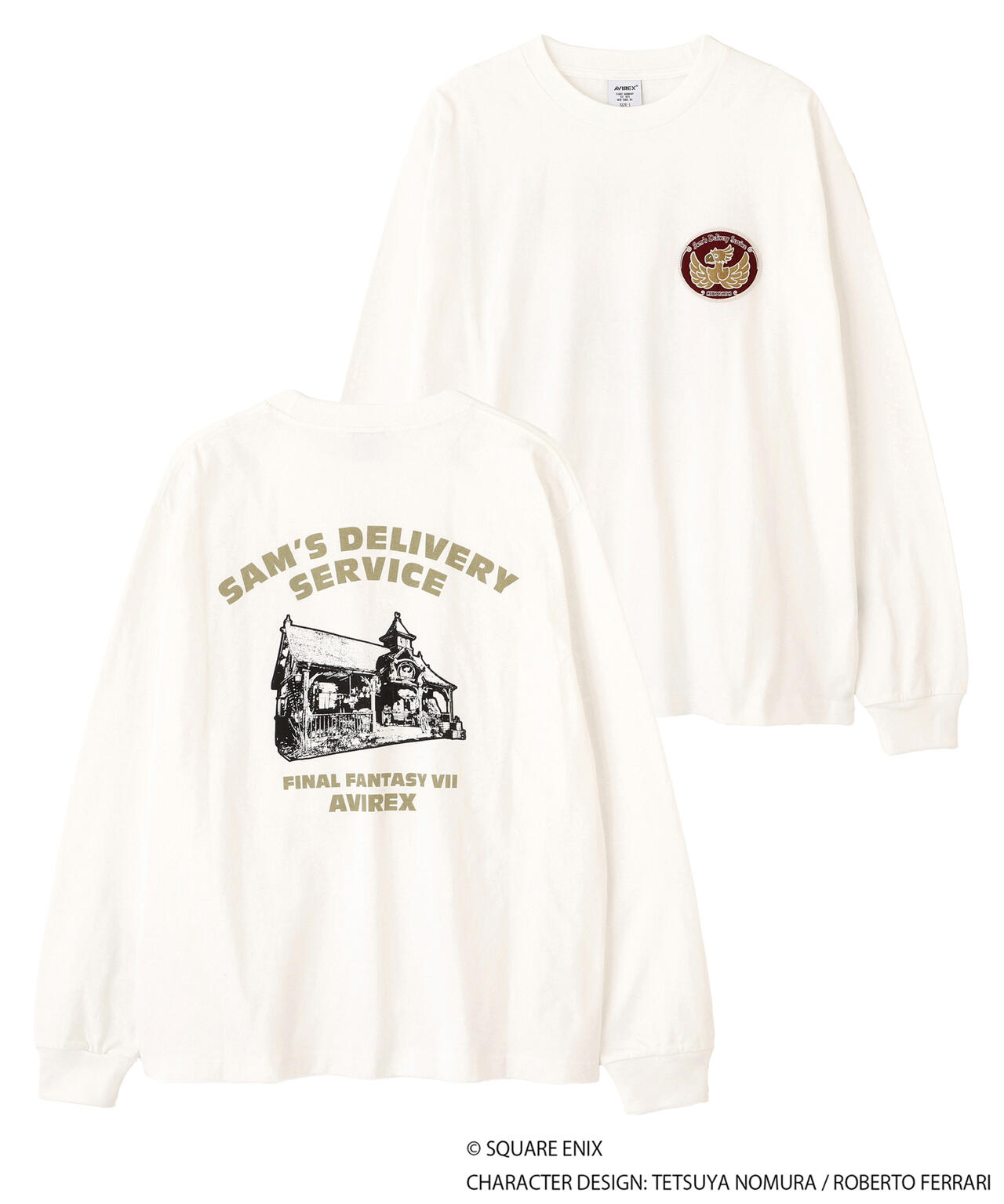 《AVIREX × FINAL FANTASY VII REMAKE》L/S T-SHIRT ”SAM'S DELIVERYSERVICE”